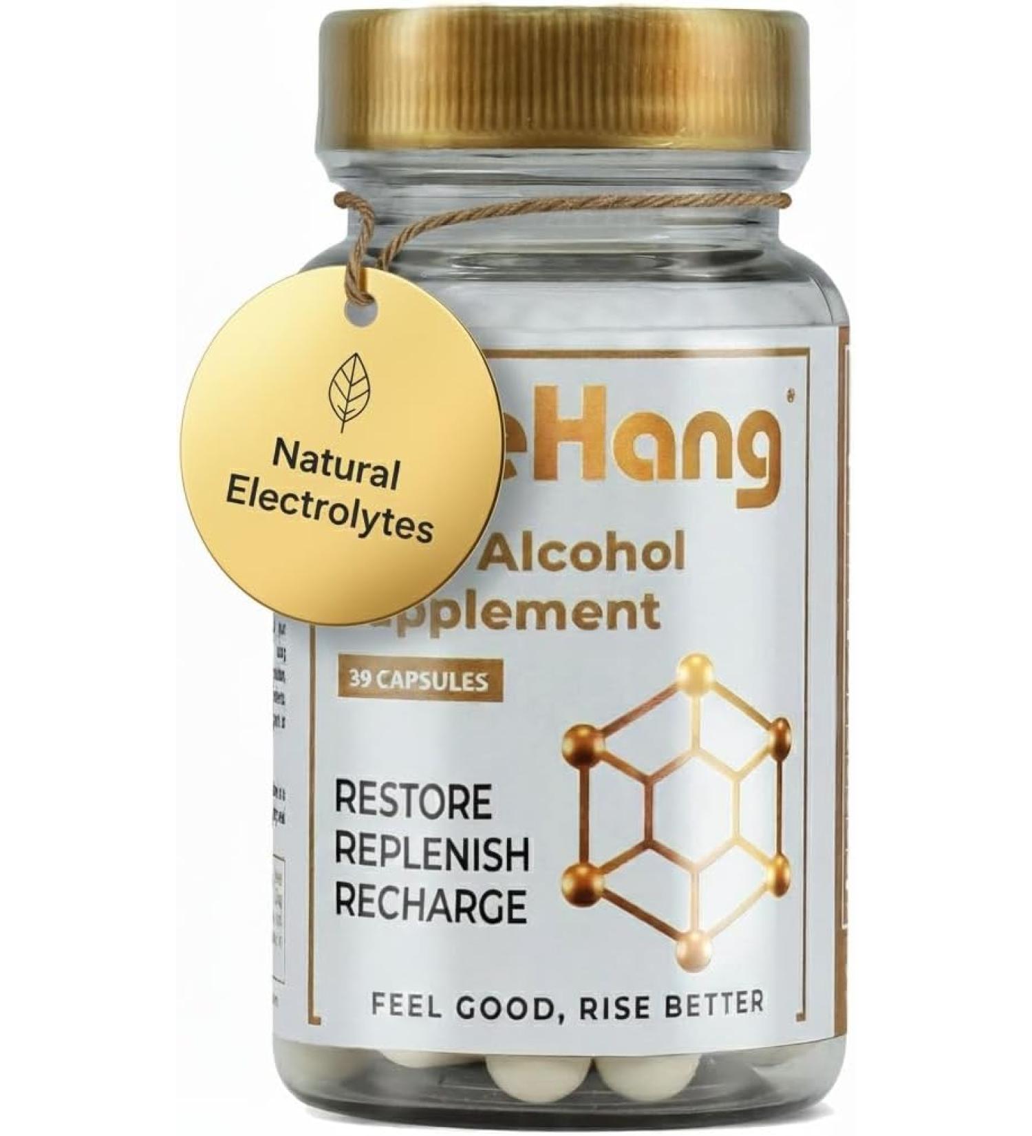ByeHang After Alcohol Vitamin with DHM, Cysteine, Milk Thistle, B Vitamins, Prickly Pear and Ginger - Pharmacist Formulated (13 Doses) - Buy Online on GoSupps.com