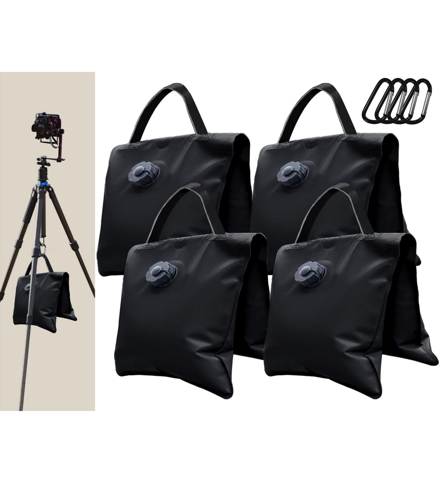 Eurmax USA Saddle Design Water Weight Bags 4-Pack (Black) - Heavy Duty Portable Outdoor Weights for Photo Video Studio Stand - Buy Online on GoSupps.com