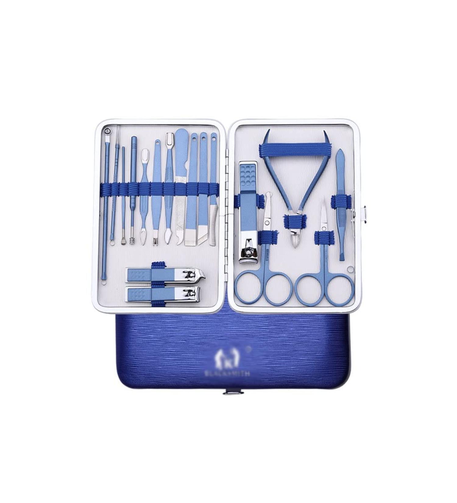 Nail Clipper Set Portable Manicure Set Nail Clipper Set Decoration Foot Care Beauty Set with Portable Small Box (Sapphire Blue) Nail Clipper Kit (Size : 18-Piece Set) - Buy Online on GoSupps.com