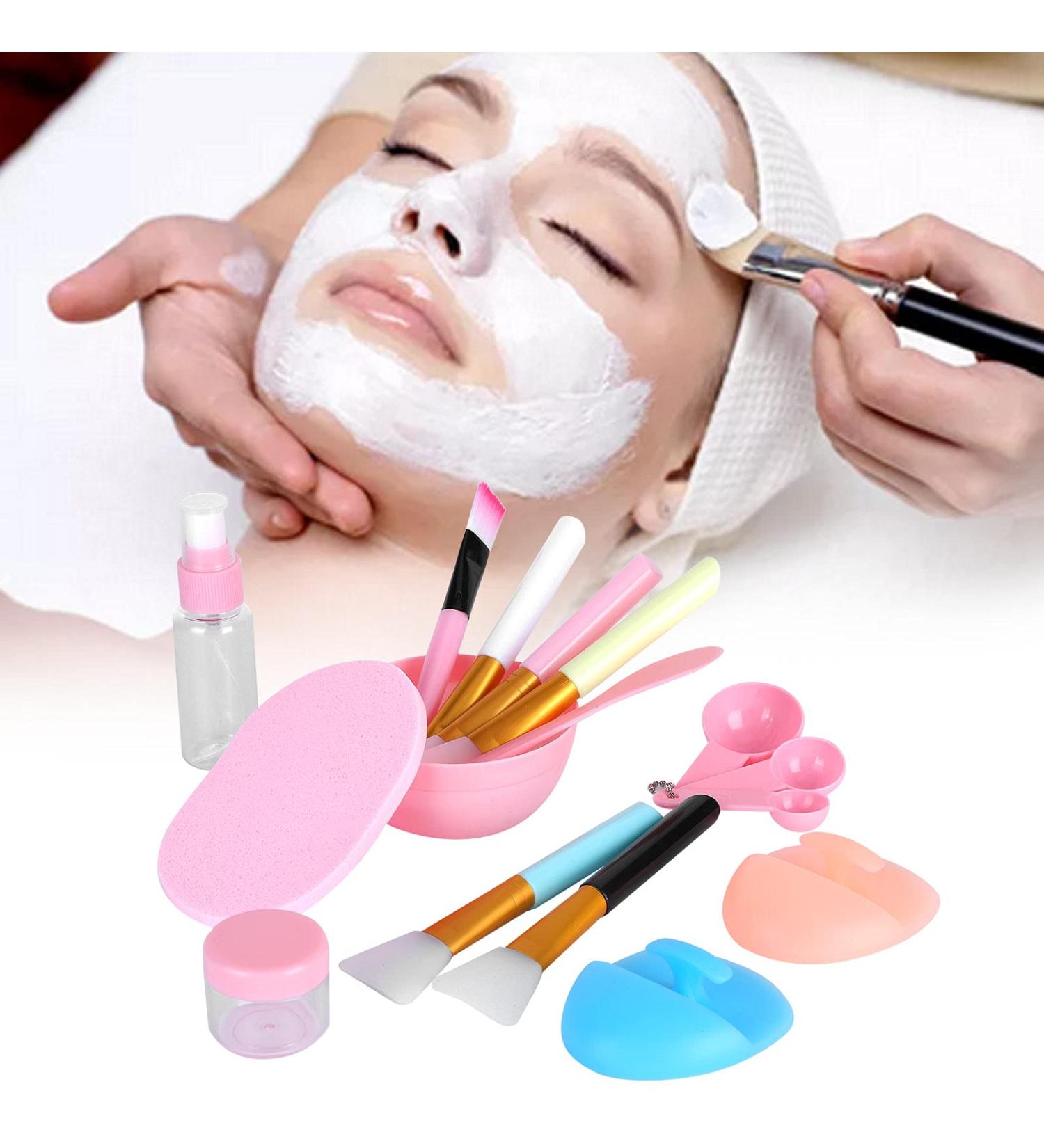 Face Mask Mixing Bowl Set DIY Facemask Mixing Tool Kit include Facial Mask Mixing Bowl Mask Spatula Bubble Bottle Face Brush - Buy Online on GoSupps.com