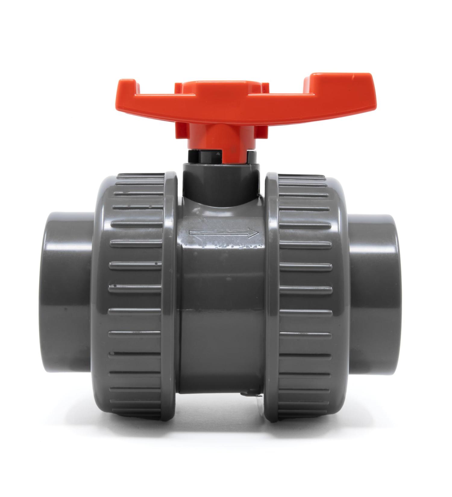 VIALIA PVC Kugelhahn 63mm - Double Union Shut-Off Tap for PVC Pipes | Ideal for Pool Pond Construction & Aquaristics | International Shipping Available - Buy Online on GoSupps.com