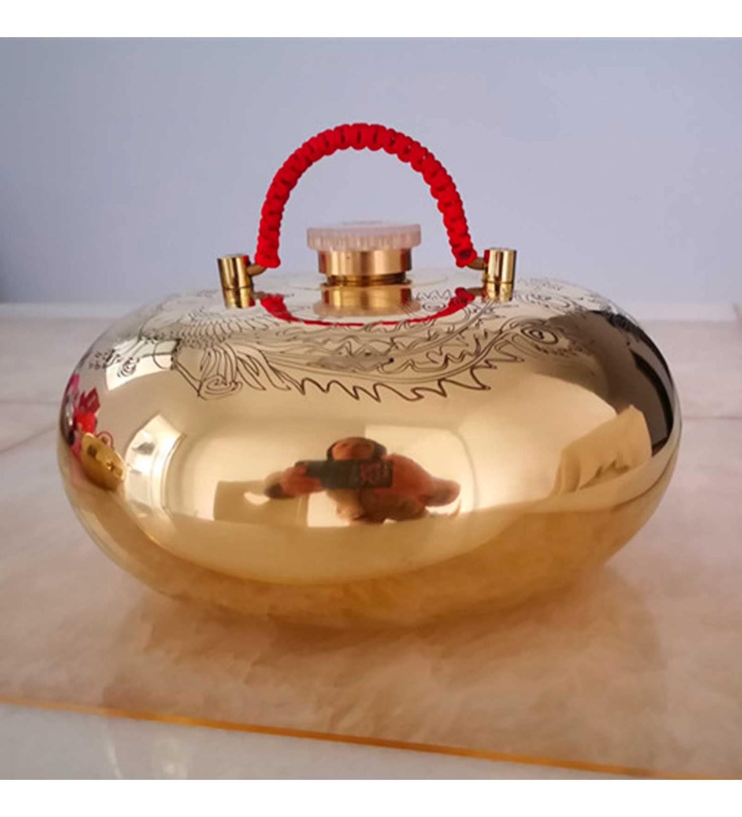 Dayim Hot Water Bottle with Soft Cover - Leak-Proof Copper Bed Bottle for Cozy Nights | Perfect Winter Heating Gifts for Adults & Children (HJG152 13cm) - Buy Online on GoSupps.com