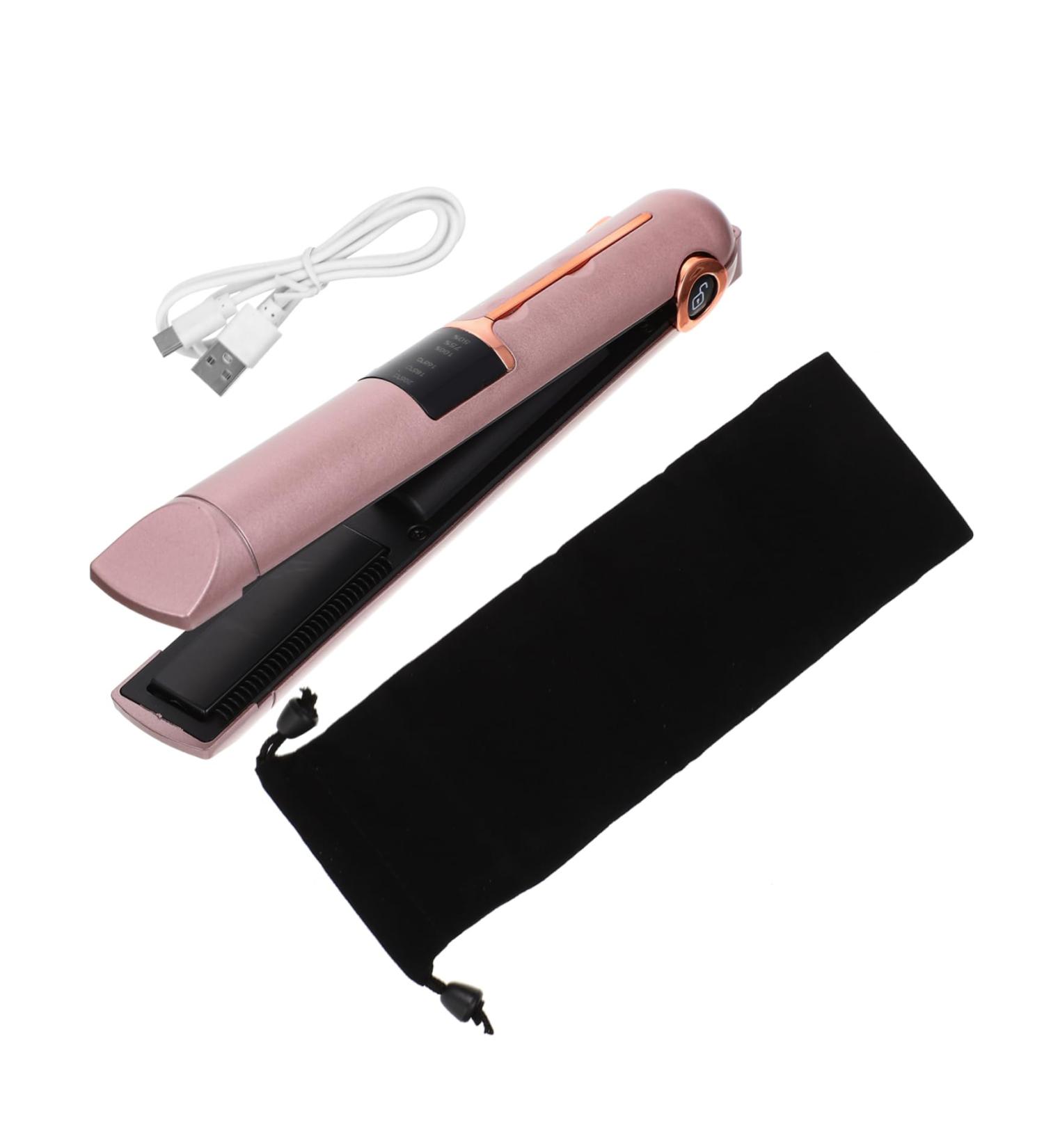 BIUDECO Curling Iron Travel Size Flat Iron for Hair Travel Hair Curler Hair Curling Tools Mini Splint Abs Golden 21X4X3.5CM - Buy Online on GoSupps.com
