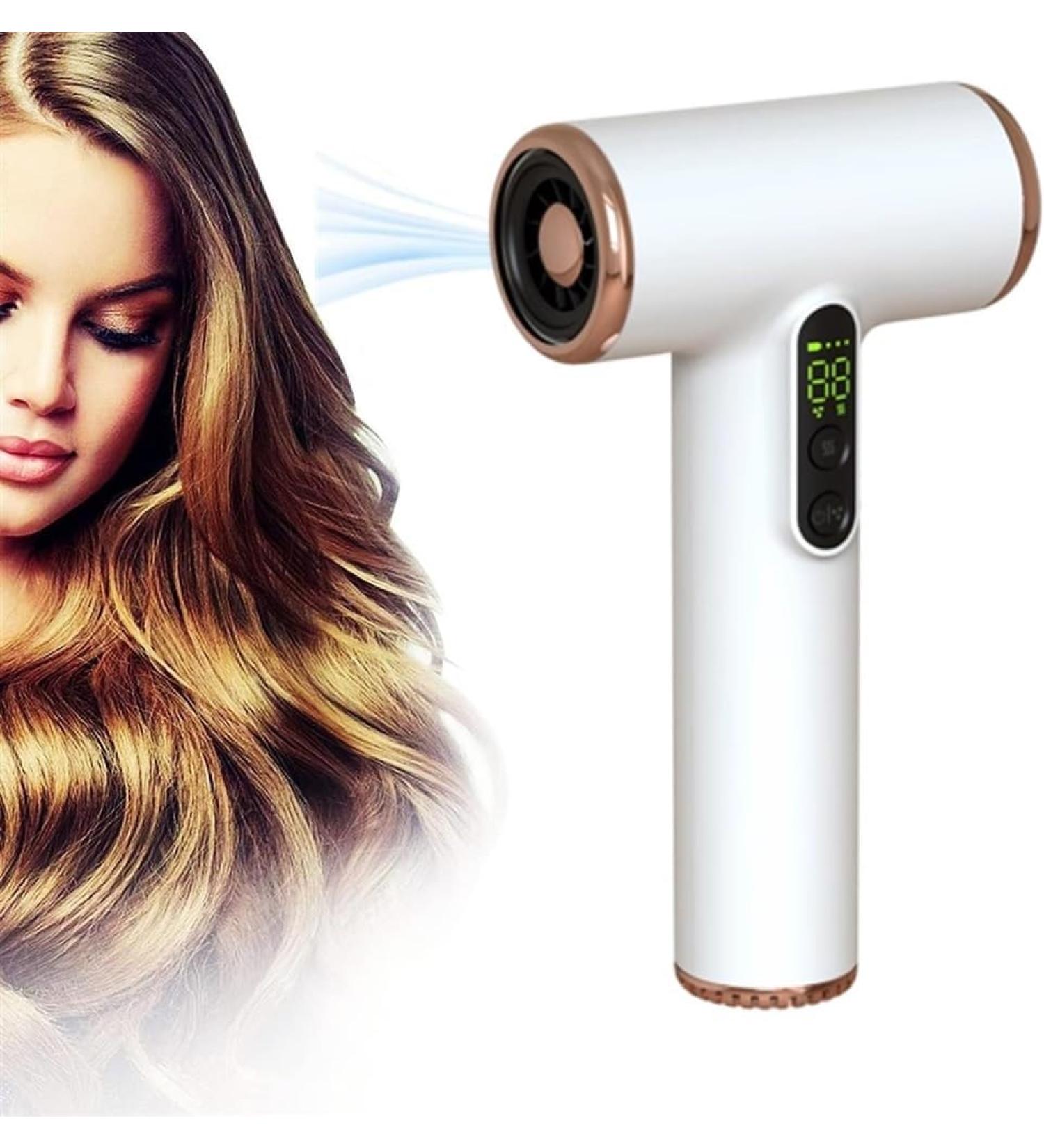 Hair Dryer Portable Blow Dryer w/Hot & Cold Wind Wireless Hair Dryer for Travel School Pet Care Hairdressing Oil Painting Drying Tools - Buy Online on GoSupps.com