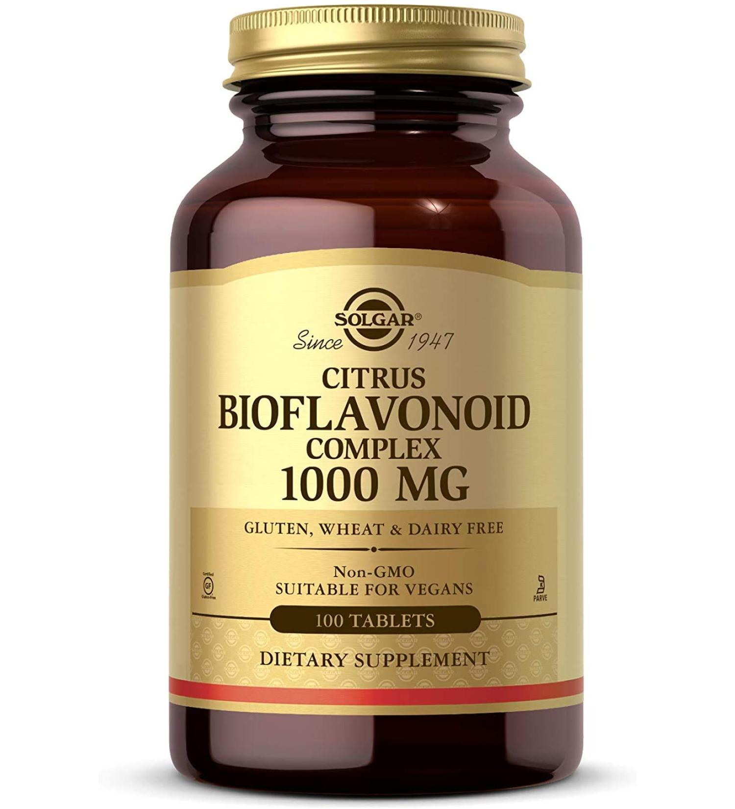 Solgar Citrus Bioflavonoid Complex 1000 mg - 100 Tablets for Immune Support & Antioxidant Boost - Buy Online on GoSupps.com