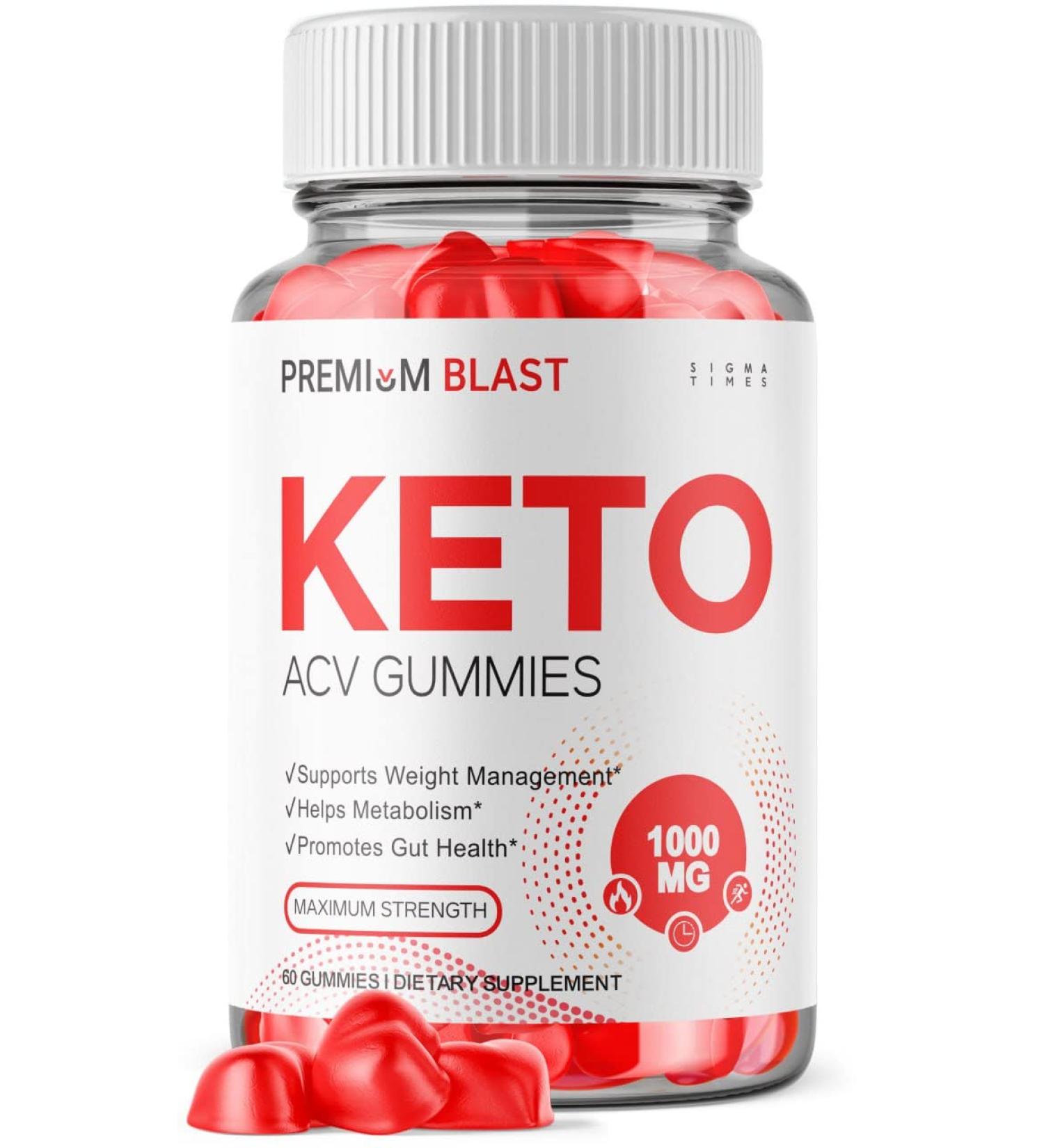 Premium Blast Keto ACV Gummies for Weight Loss - Maximum Strength Apple Cider Vinegar Gummy - 60 Gummies - Buy Online on GoSupps.com