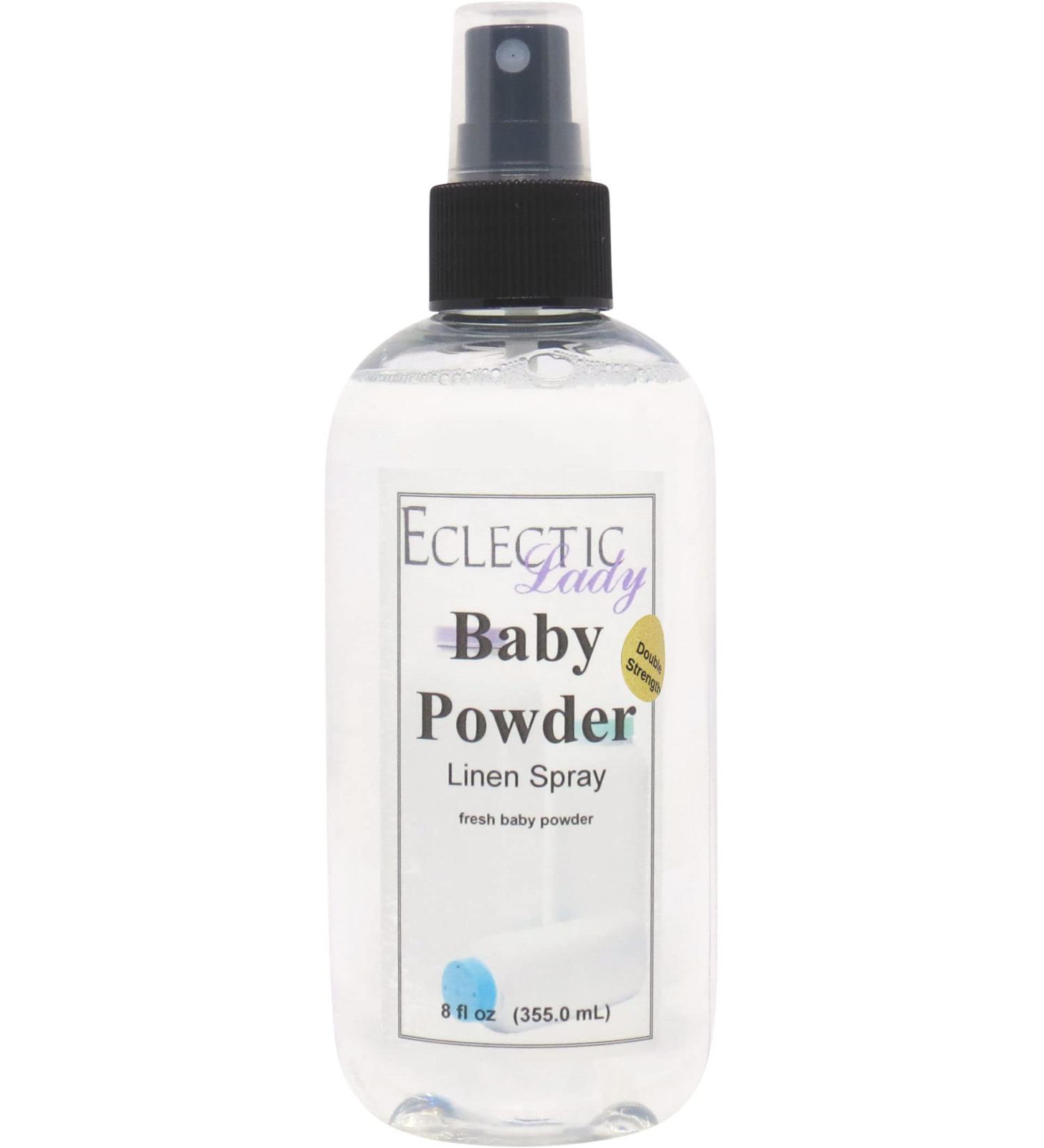 Baby Powder Linen Spray - Double Strength 8oz | Eclectic Lady | No Artificial Colors Parabens or Preservatives | Long-Lasting Scent for Bed Fabric & Pillow - Buy Online on GoSupps.com