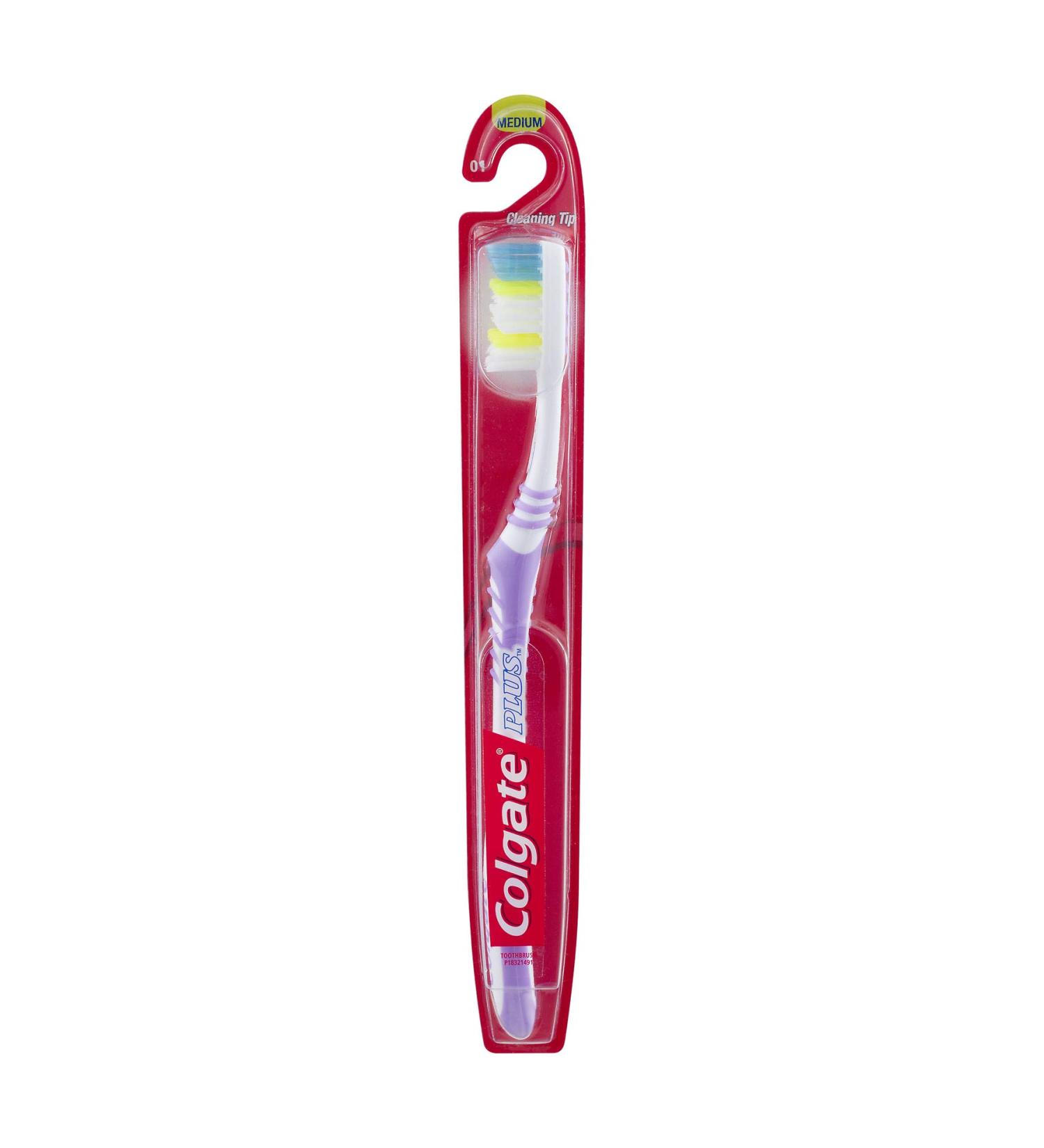 Colgate Plus Bi-Level  Medium Full Head Toothbrush - 1 ea (color may vary)