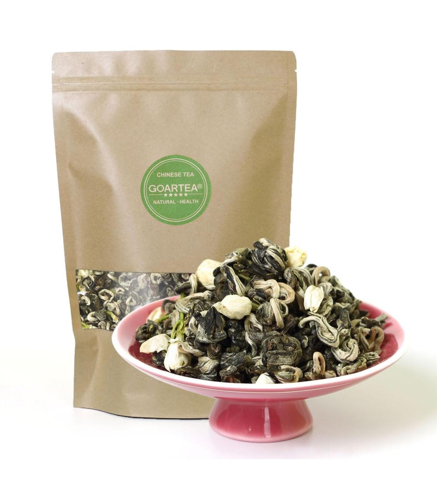 GOARTEA 250g / 8.8oz Nonpareil Supreme Jasmine Green Tea Th Vert Jasmin Loose Leaf Moli Yinhao Jasmine Tea Th vert au Jasmin - Snow White - Buy Online on GoSupps.com
