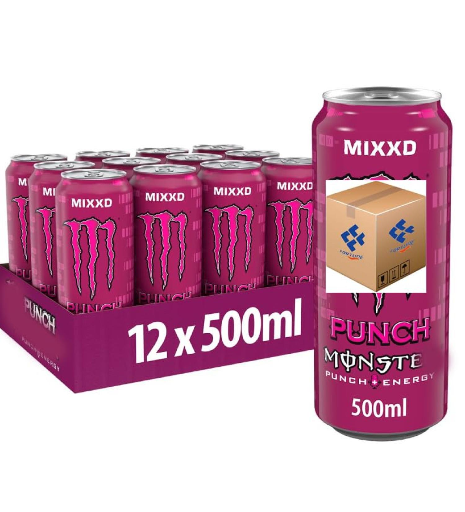  THE FORTUNE GROUP LONDON LTD Monste Energy Drink Mixed Punch 12 x 500 ml - Buy Online on GoSupps.com