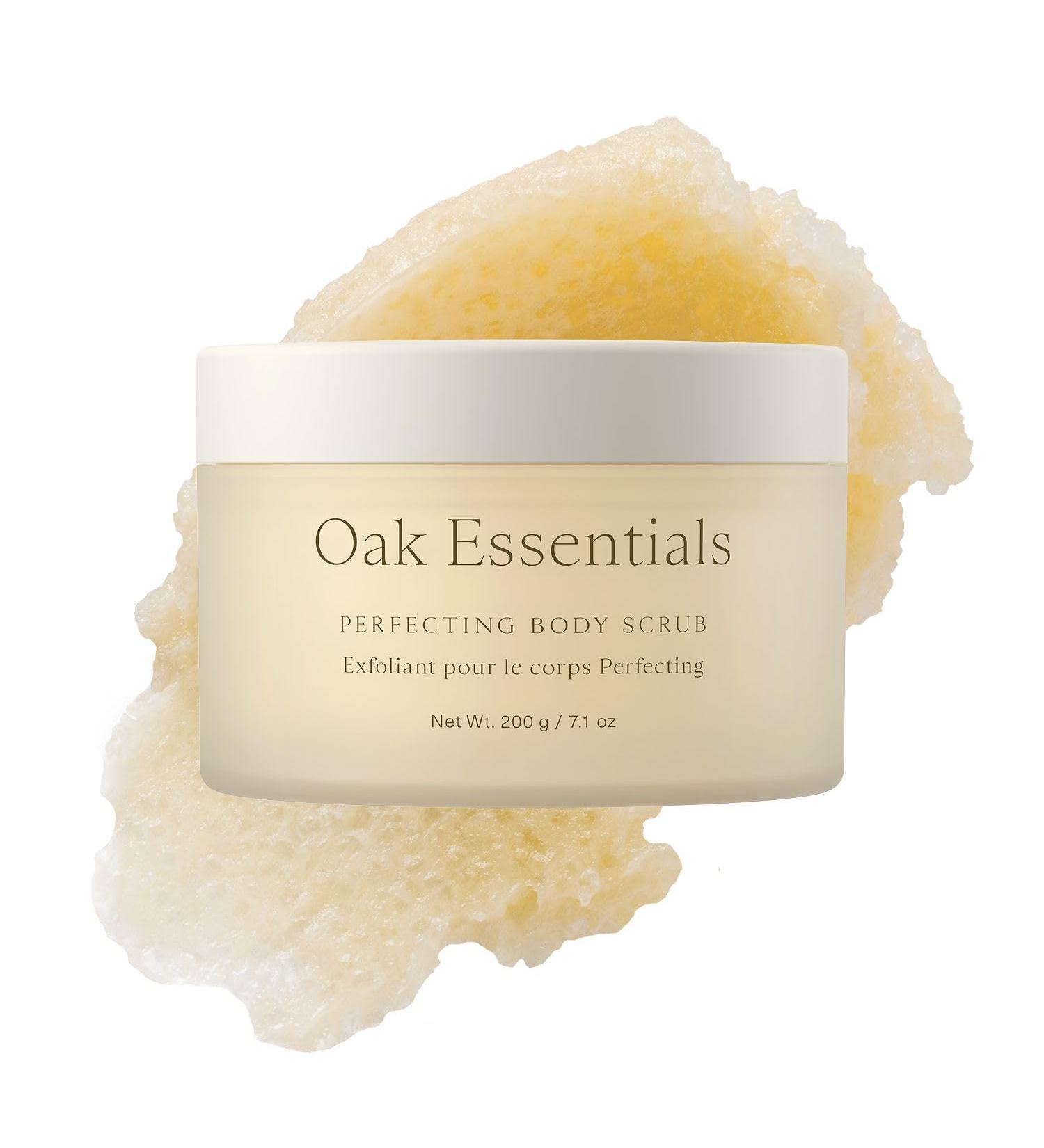 Oak Essentials Perfecting Body Scrub | Gentle Sugar Body Exfoliator for Visibly Smoother Softer Skin 7.1 Oz - Buy Online on GoSupps.com