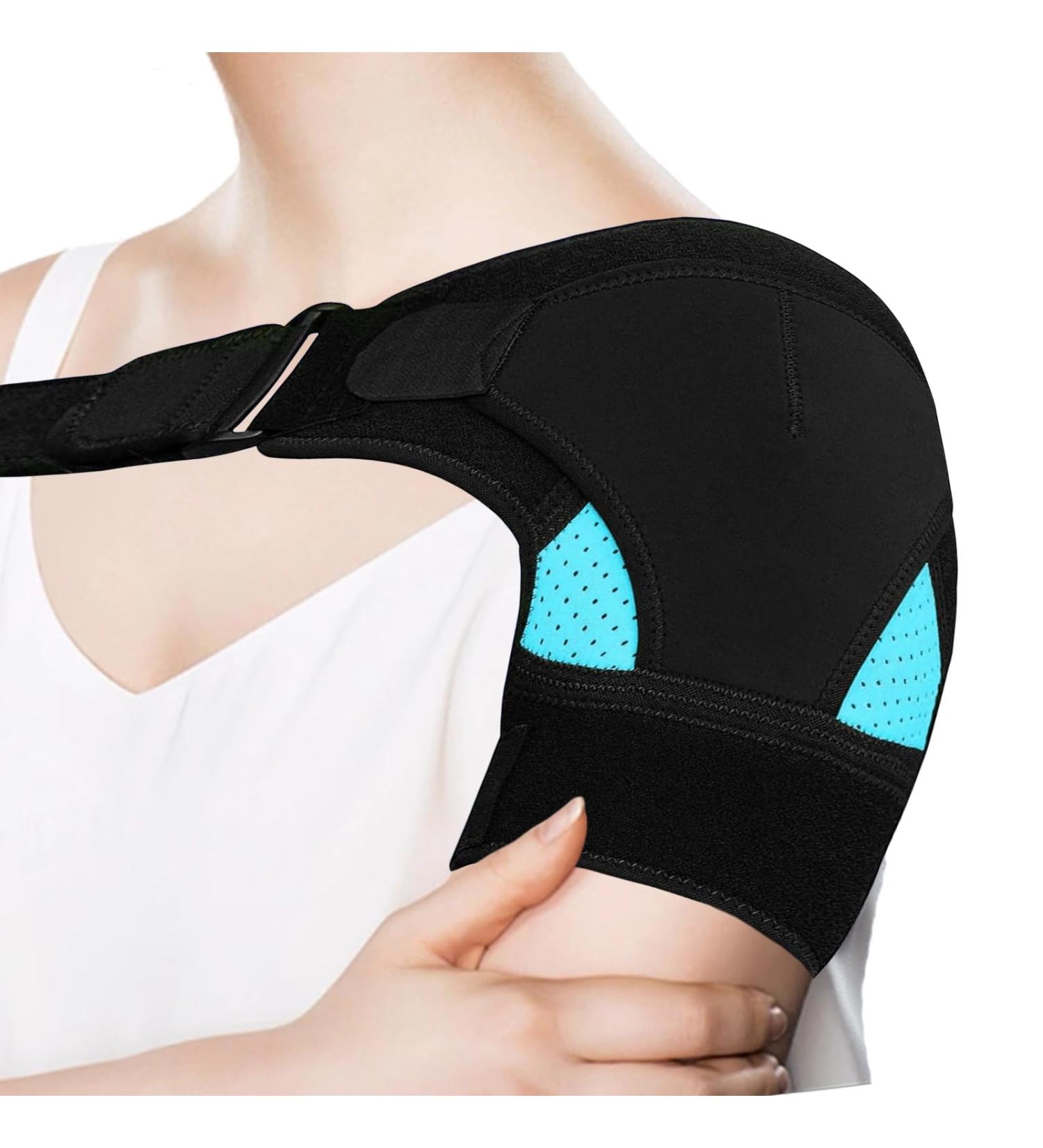 INBOLM Shoulder Brace for Men and Women - Adjustable Rotator Cuff Support - Blue - Buy Online on GoSupps.com