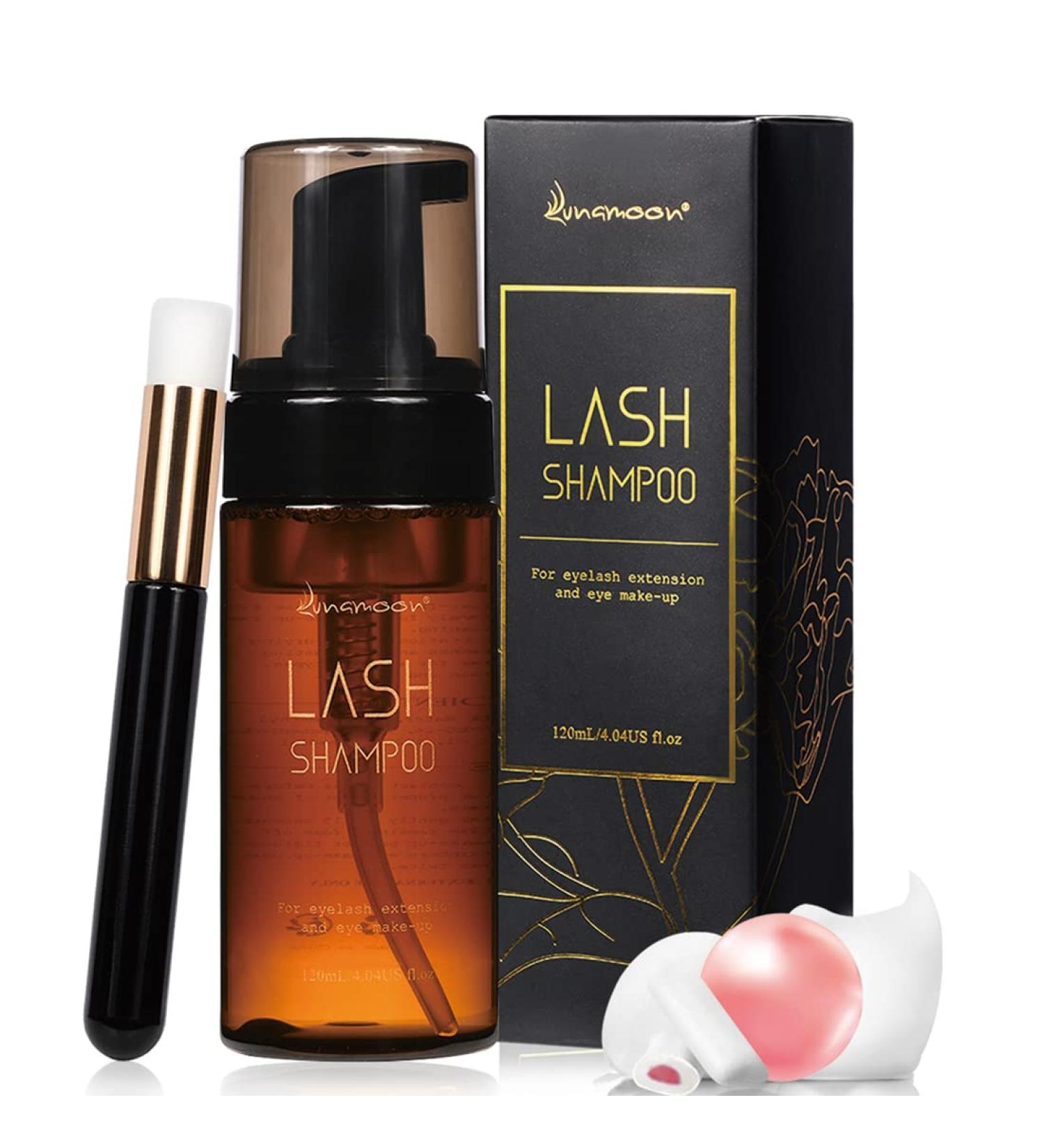 Lunamoon 120ml Eyelash Shampoo - Bubble Gum Scented Foam Cleaner for Extensions | Best Lash Shampoo for Salon & Home Use - Buy Online on GoSupps.com