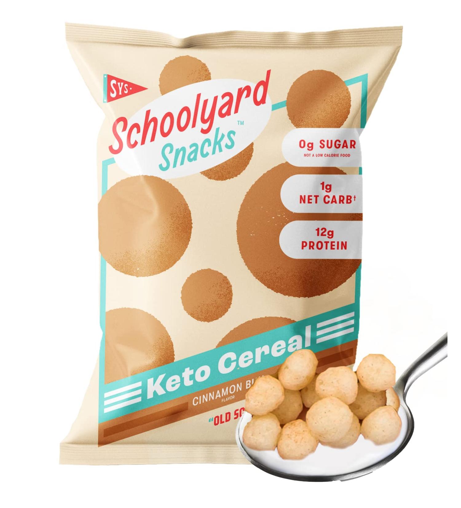 Low Carb Keto Cereal - Cinnamon Bun | High Protein, Gluten-Free Breakfast | 12 Pack â€“ 100 Calorie Snack - Buy Online on GoSupps.com