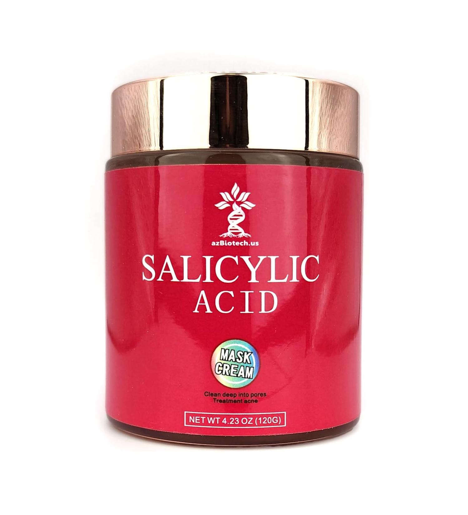 Salicylic Acid Facial Clay Mask for Acne with Vitamin C & Aloe Vera - Deep Pore Cleansing 4.23 OZ | International Shipping Available - Buy Online on GoSupps.com