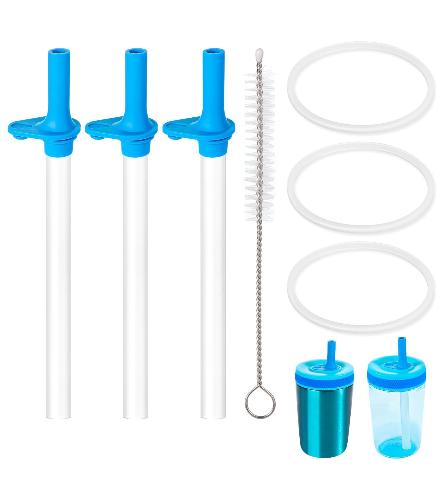 Buy 3ST Replacement Straws with Bite Valve for ZAK 15oz Cup - BPA-Free Kids' Drinking Accessories with Reusable Brush - Buy Online on GoSupps.com