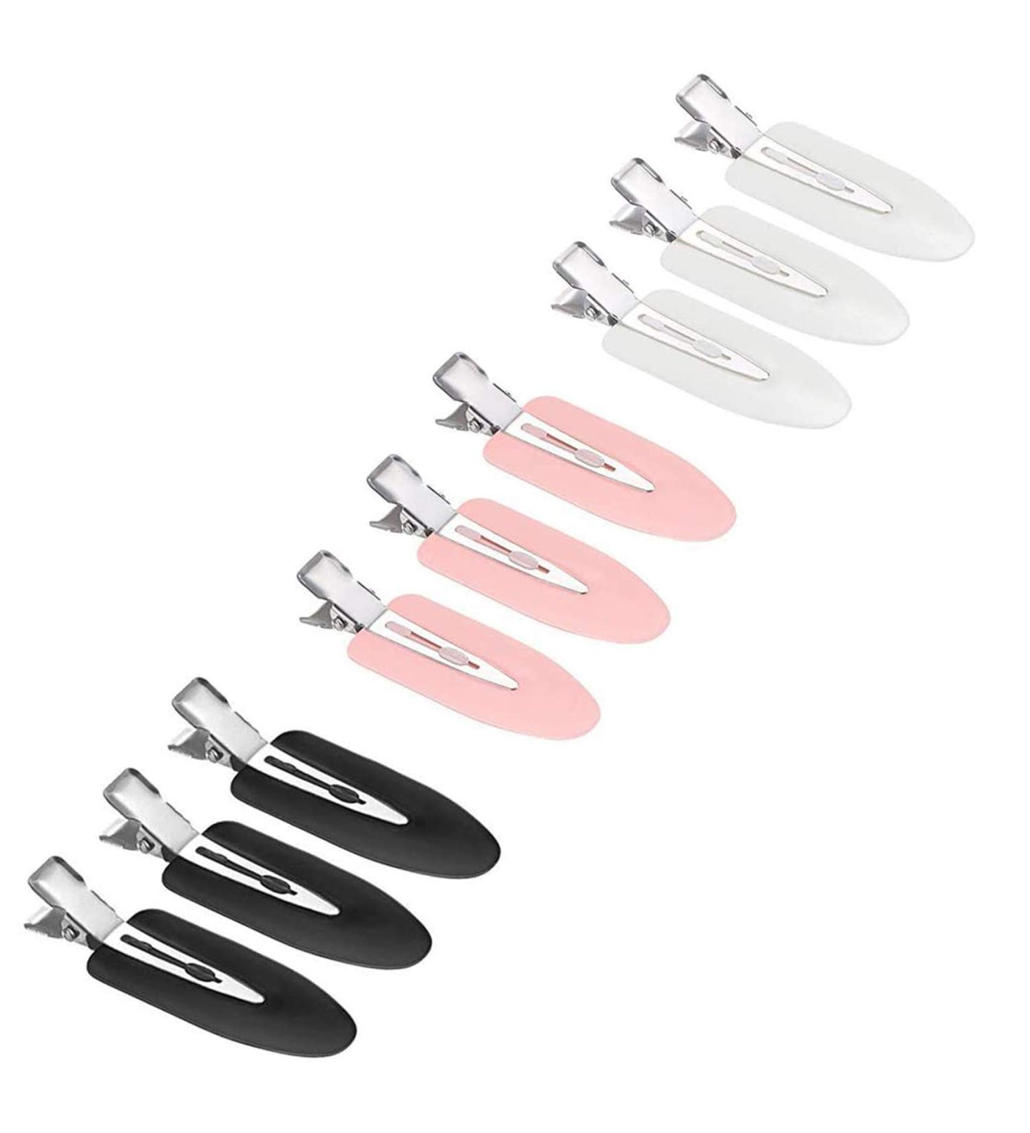 JeoPoom Hairpin Set - 9 Pcs No Bend & No Crease Clips for Hair Styling in White, Pink, and Black - Buy Online on GoSupps.com