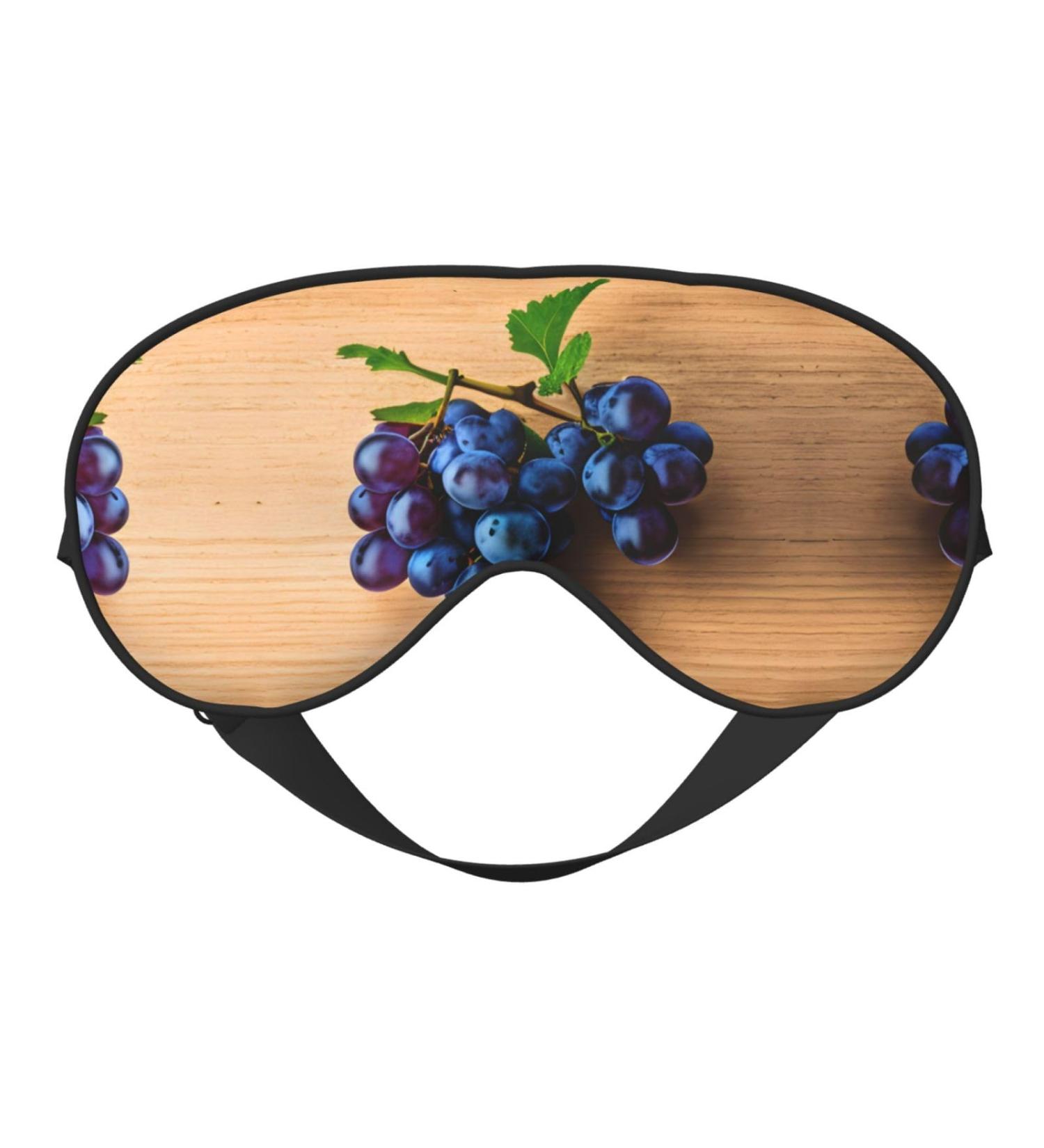 Buy SSIMOO Grape Pattern Print Double-Sided Eye Mask | Soft Light Blocking Sleep Mask for Best Sleep Quality - International Shipping Available - Buy Online on GoSupps.com