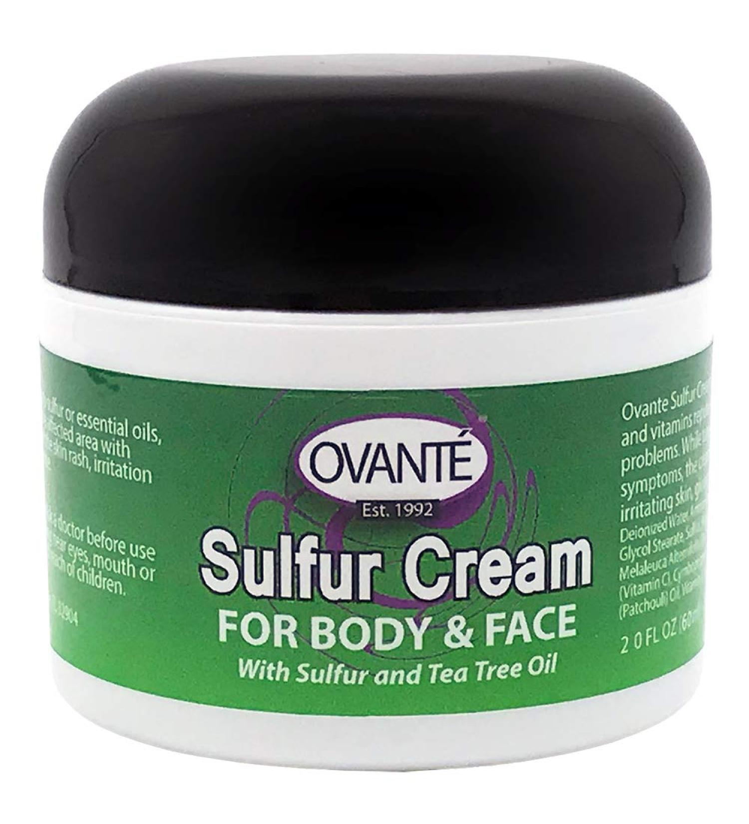 Sulfur Cream for Scab Mite Itching Skin Rush Facial Redness Irritation. Sulfur Mixed With Tea Tree Oil Soothing & Healing Lotion in 2.0 oz JAR.
