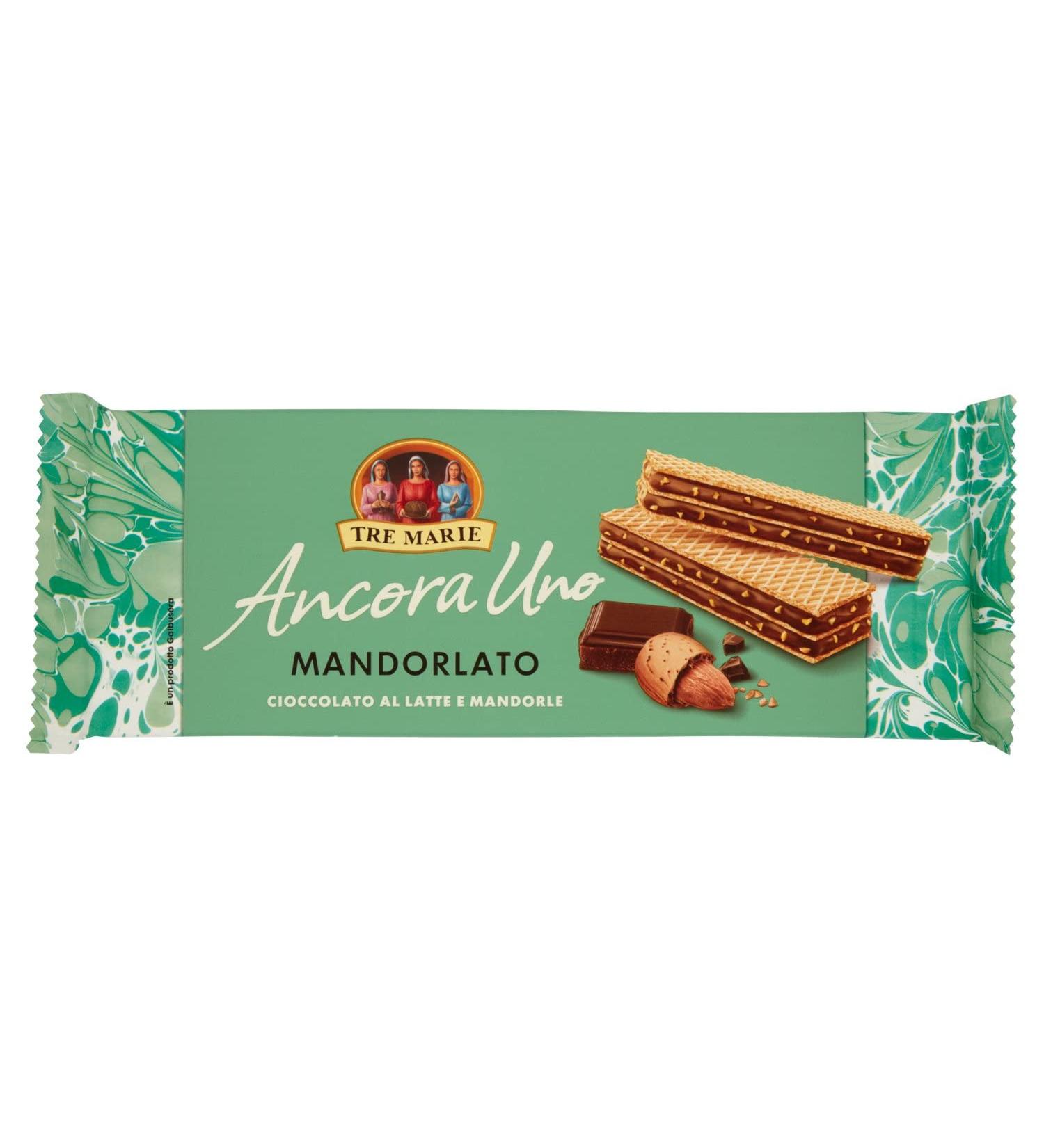  Tre Marie Set of 6 Tre Marie Ancora Uno Wafer Mandorlato Waffles Filled with Milk Chocolate Cream and Chopped Almonds 140g - Buy Online on GoSupps.com