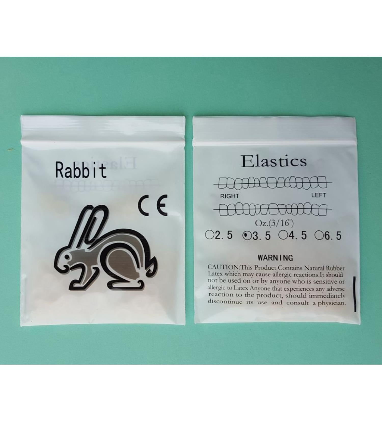 2XDental orthodontic latex elastics O-rings Intraoral/Extraoral orthodontic latex elastics 3.5oz 3/16''