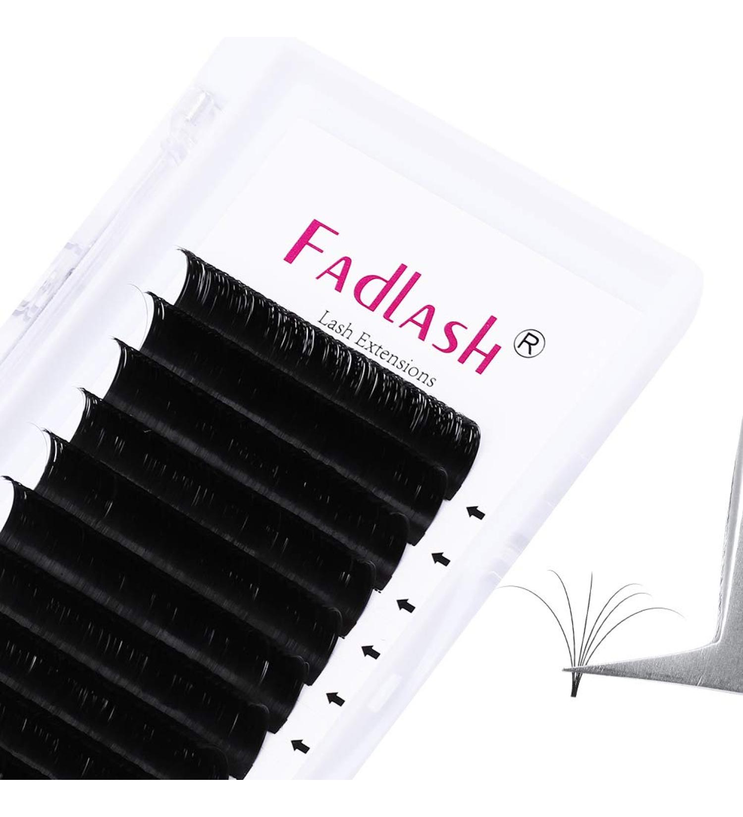 Fadlash Easy Fan Lashes C Curl 0.07 12mm Single Russian Eyelashes Extensions - Buy Online on GoSupps.com