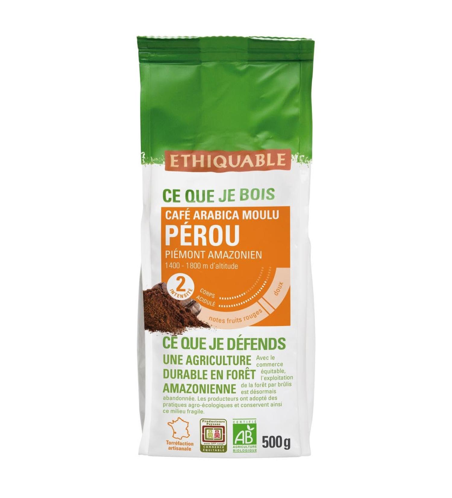  G n rique ETHIQUABLE - Ethiquable Organic High Altitude Arabica Ground Coffee from Peru 500g - 500g - Pack of 3 - Sold as a Pack - Buy Online on GoSupps.com