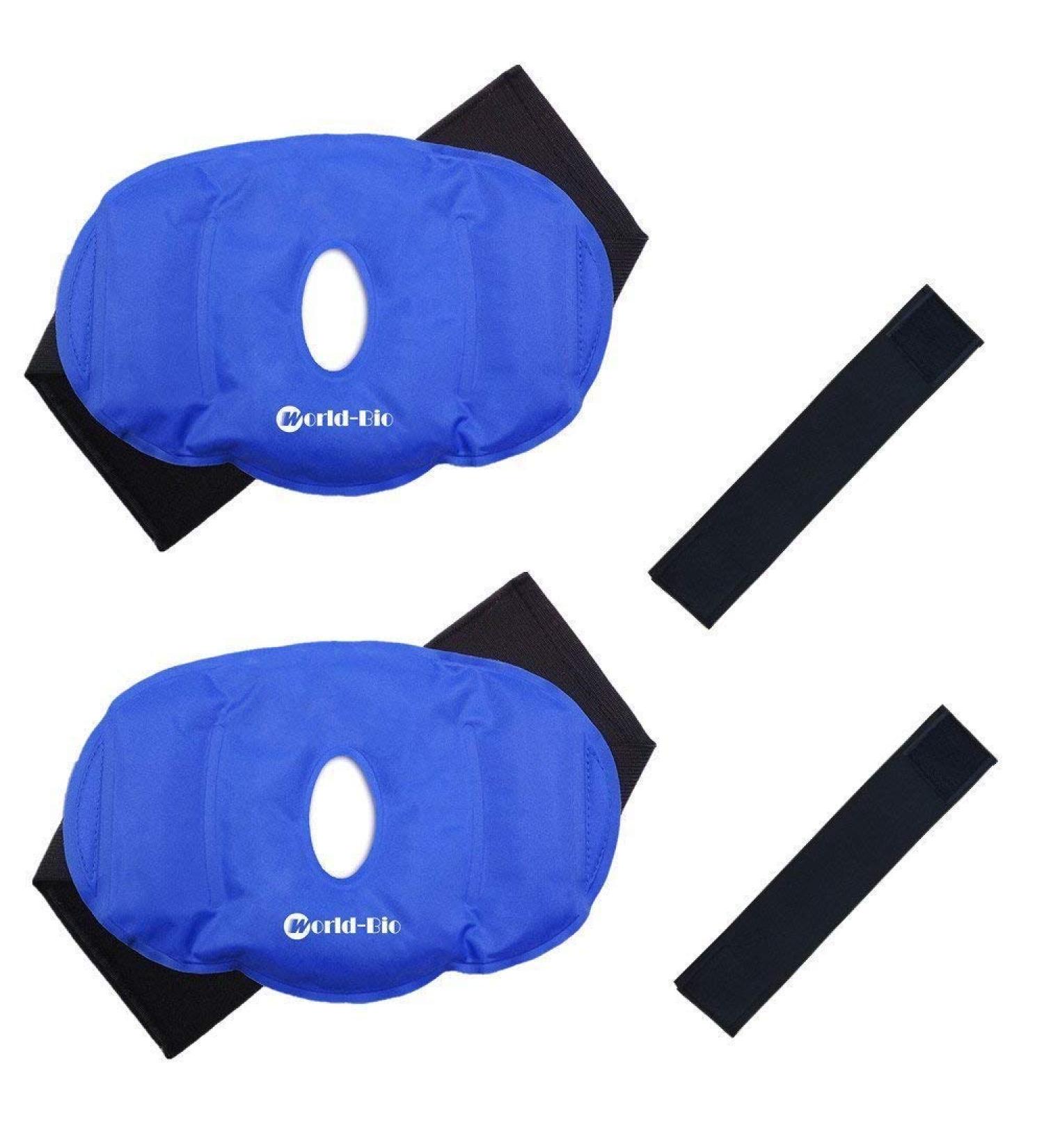 Knee Cold Pack for Injury - Reusable Hot/Cold Ice Packs for Knee Pain Relief - Adjustable & Flexible for Knees/Elbows - 2 Pack - Buy Online on GoSupps.com