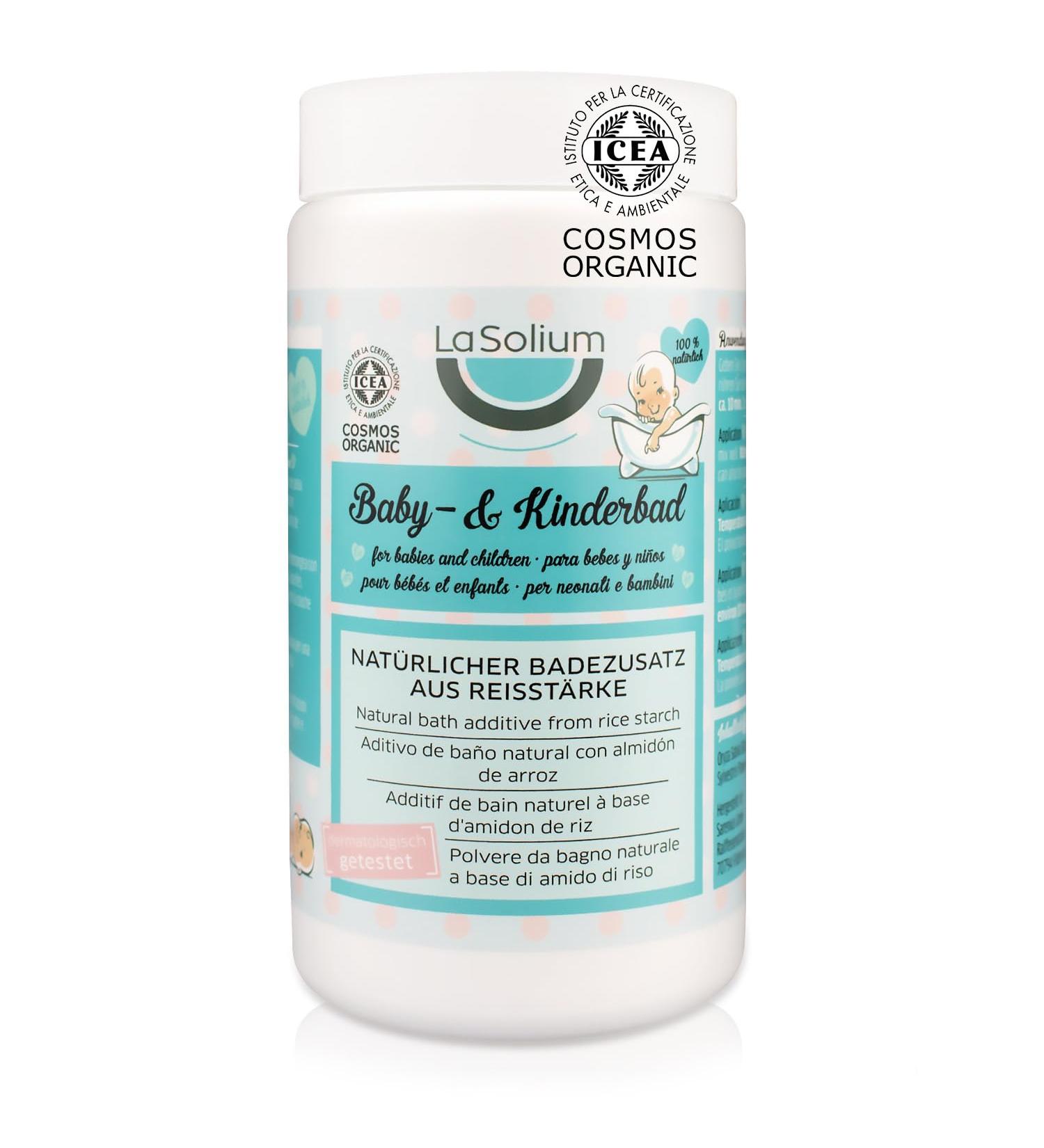 Organic Natural Baby Bath Additive | Talc-Free with Rice Strength Quince & Mallow Extracts - 100% Gentle & Perfumed for Children - Buy Online on GoSupps.com