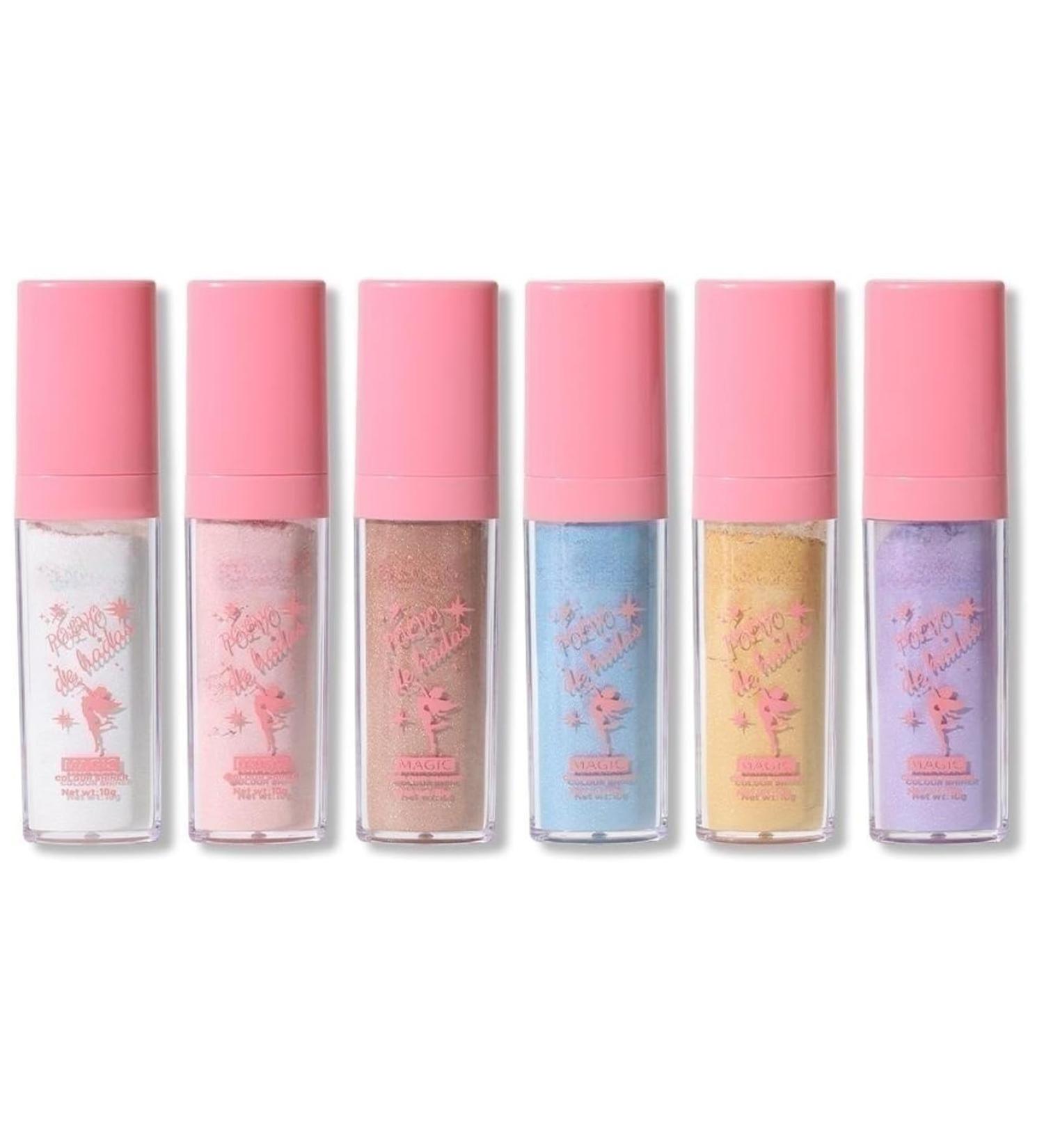PICKX Fluorescent powder Body Flash Powder Stick Shiny Pink Fairy Pink Shiny Pink White Moonlight Powder Makeup stick Fairy Powder Highlights Fairy Powder Fairy Pink Highlights Patch Fairy Makeup (6PC) - Buy Online on GoSupps.com