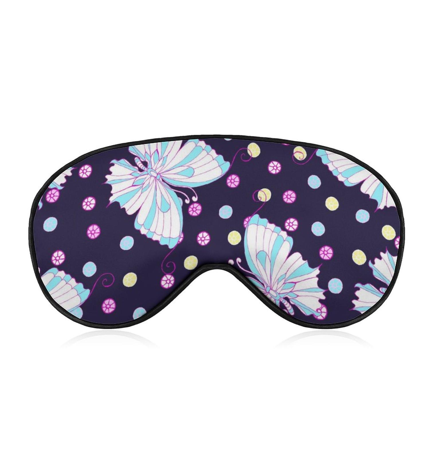 Diamond Butterfly Pattern Sleep Mask - Adjustable Strap, Light Blocking Eye Cover for Men and Women - Ideal for Sleep, Travel, and Relaxation - Buy Online on GoSupps.com