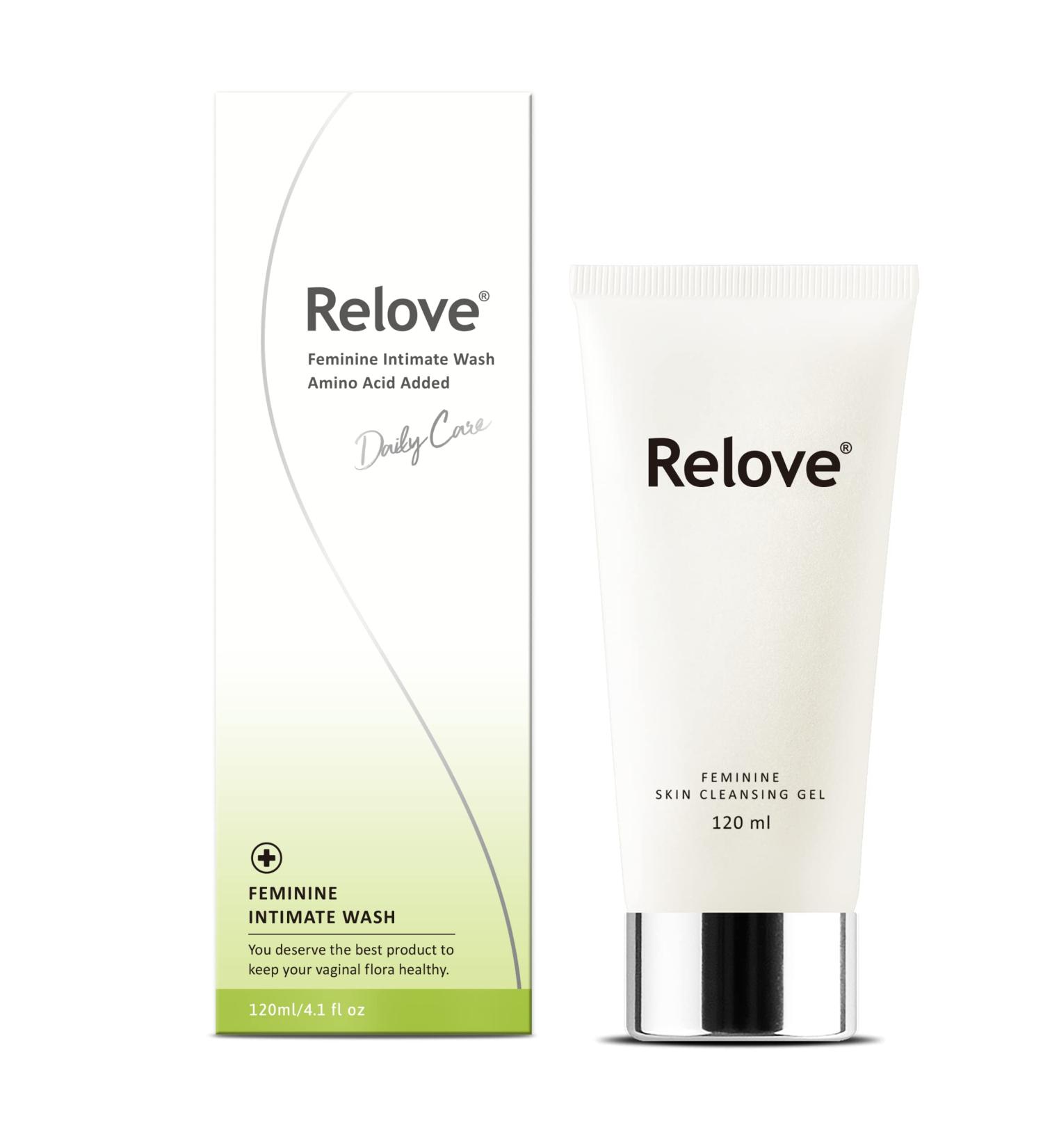 Relove Amino Acid Feminine Hygiene Wash - Gynecologist Recommended - Green Tea Fragrance - pH 3.8 - Cooling - SLS SLES Free - 4oz - Buy Online on GoSupps.com