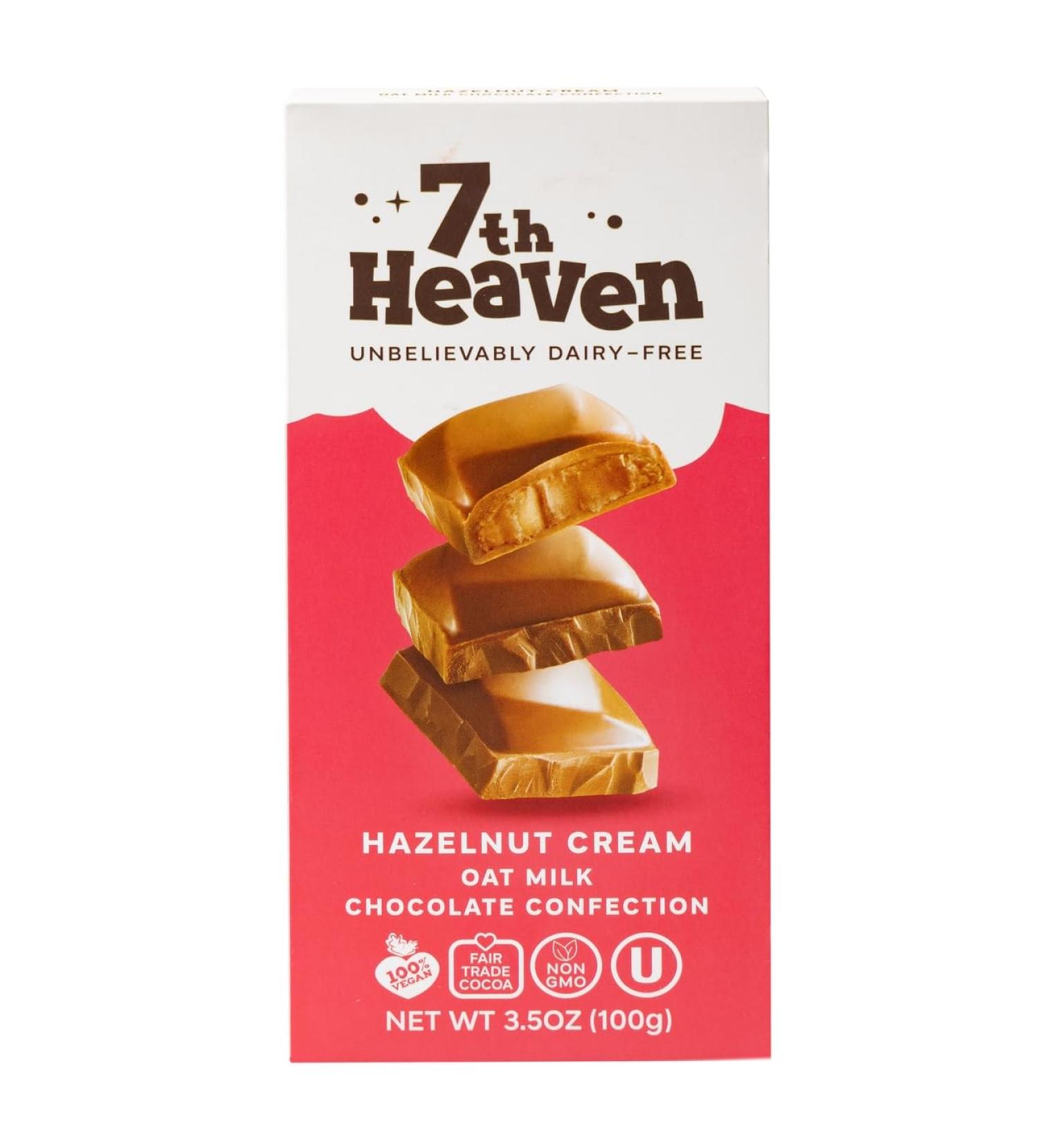 Broadway candy 7th Heaven Hazelnut Cream Oat Milk Chocolate 2 x 100g