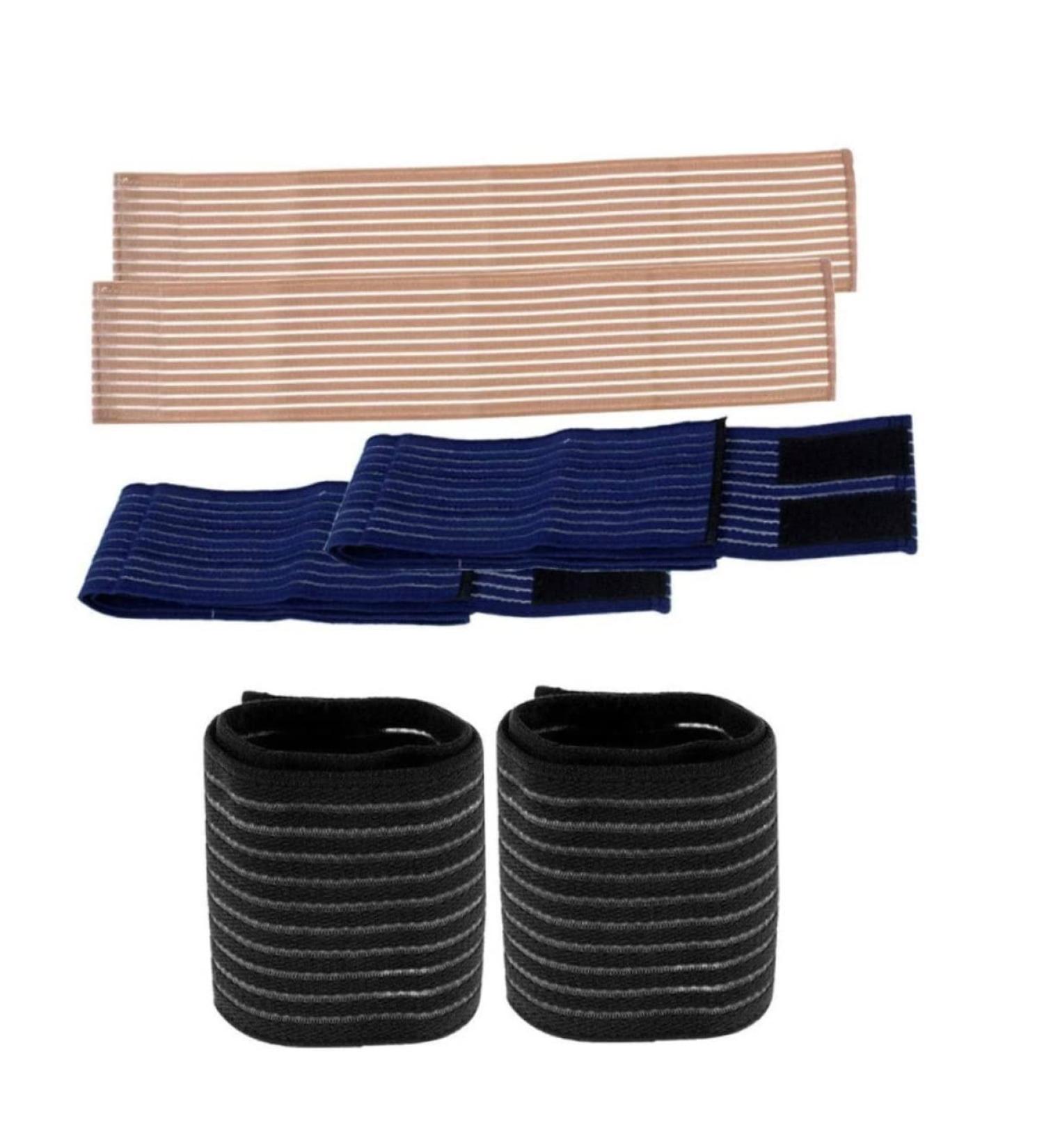 Elastic Wrist Protector Bandages - 3 Pairs Sports Wrist Support Straps for Fitness & Gym | International Shipping - Buy Online on GoSupps.com