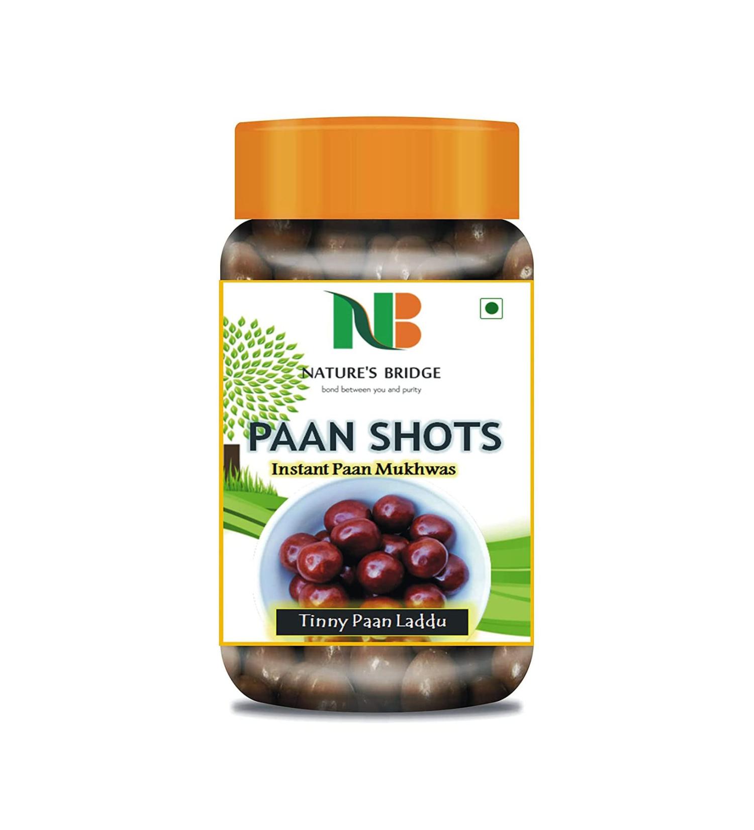 Nature's Bridge Mix Shots (Instant Mix Mouth Freshener Mukhwas) Jar Pack / Mix Flavor Candy / Mix Shots / Mix Laddu - 400 Gm Jar_Packing May Vary - Buy Online on GoSupps.com