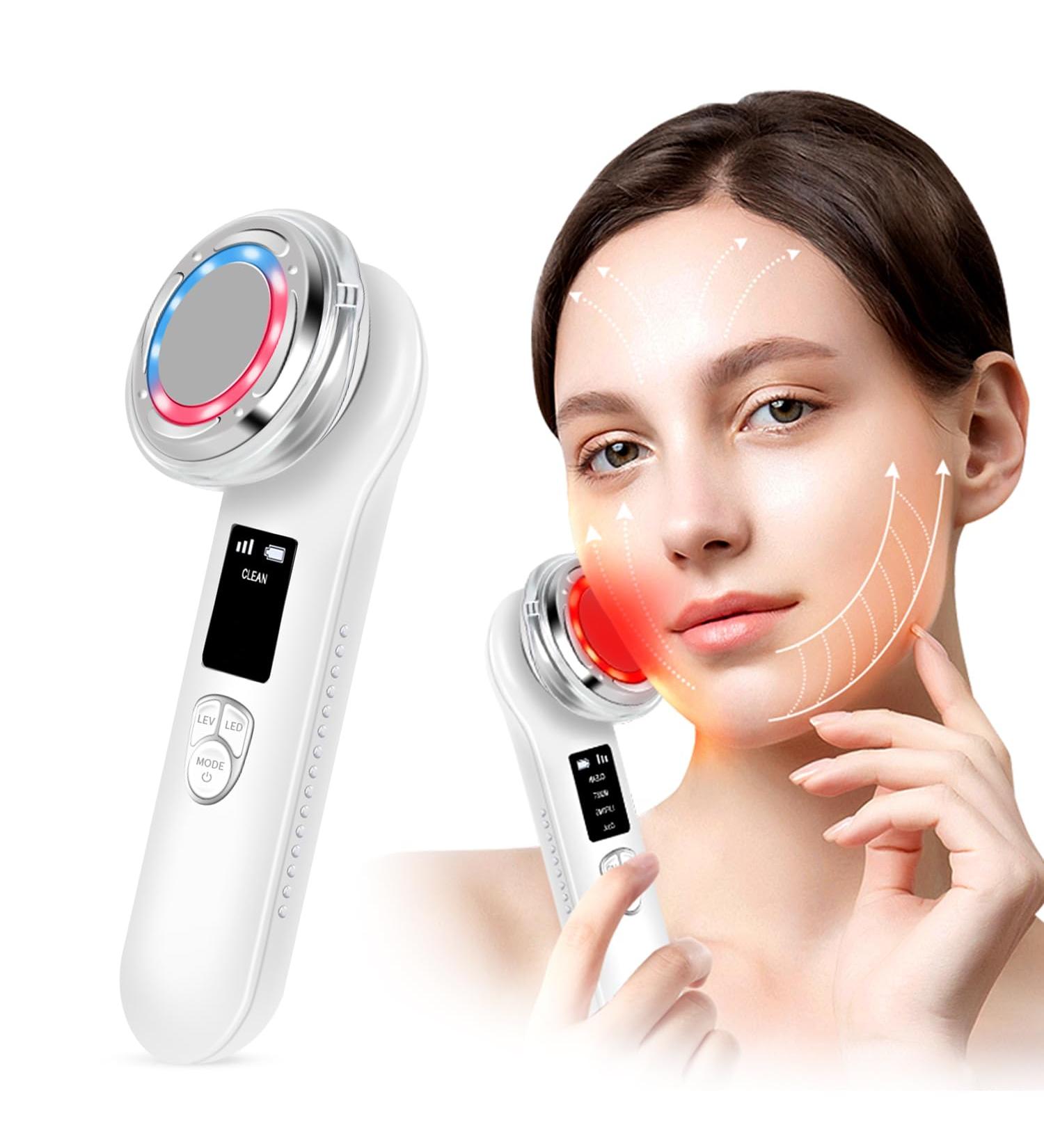 Red Light Therapy Facial Wand for Wrinkles | Anti-Aging Skin Care Tool - Off-White - Buy Online on GoSupps.com