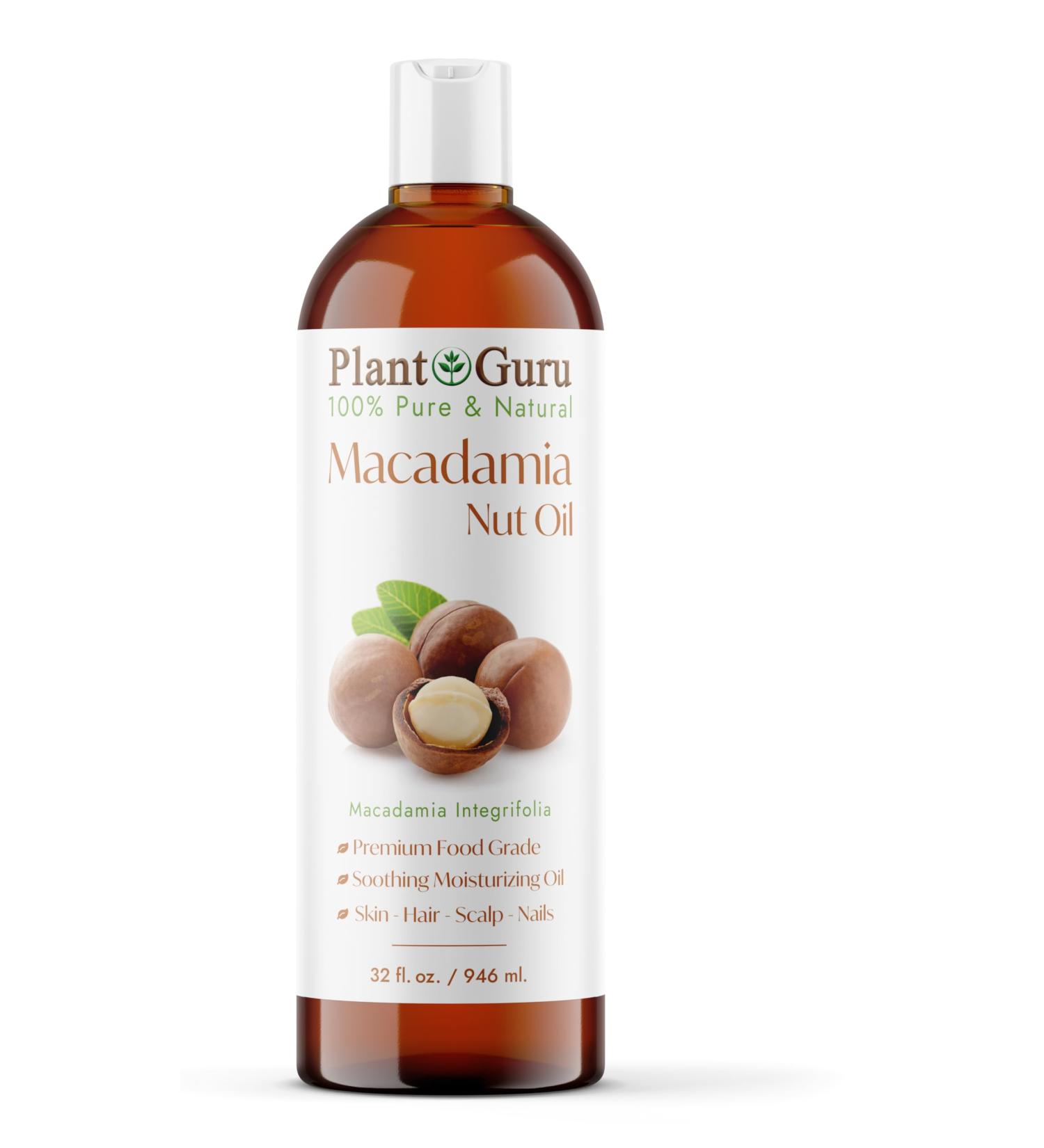 Macadamia Nut Oil 32 fl. oz. Cold Pressed 100% Pure Natural Carrier Skin Face Body and Hair Moisturizer. Ideal for DIY Creams Lotions and Lip Balms - Buy Online on GoSupps.com