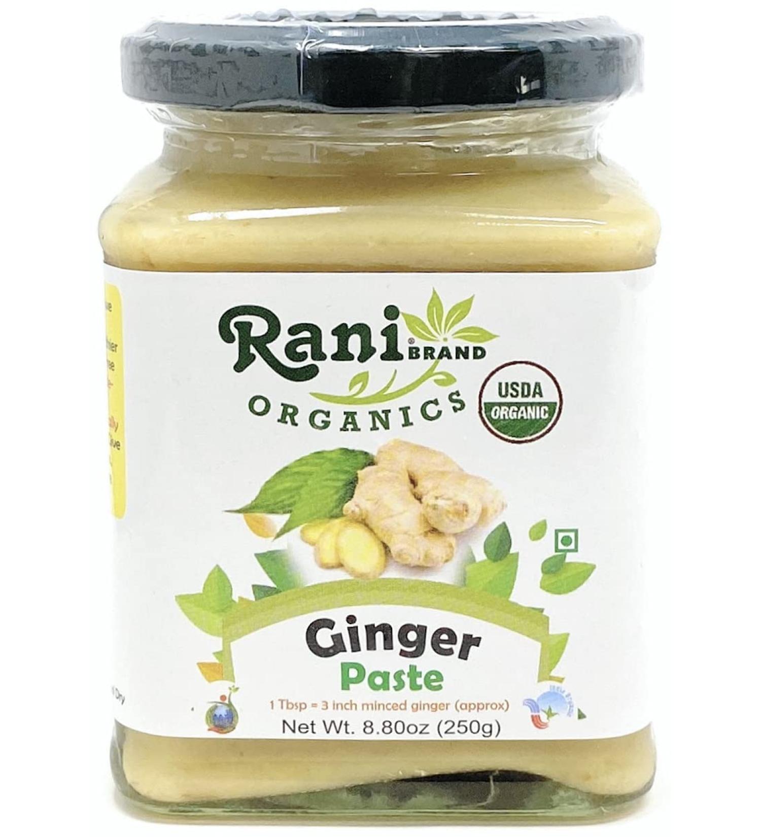 Rani Organic Ginger Cooking Paste 8.80oz (250g) - Vegan, Gluten Free, NON-GMO | USDA Certified Organic Ginger from India | Glass Jar, No Colors | 8.80 Ounce (Pack of 1) - Buy Online on GoSupps.com