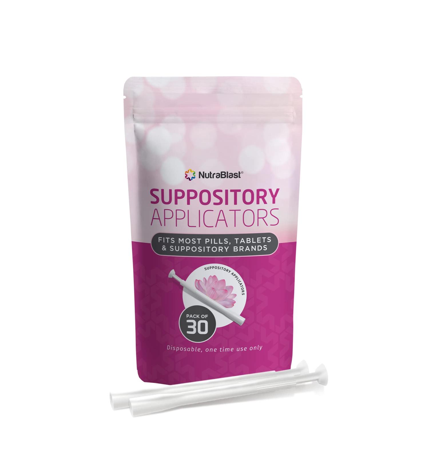 NutraBlast Disposable Vaginal Suppository Applicators (30-Pack) - Fits Most Brands - Individually Wrapped 30 Count - Buy Online on GoSupps.com