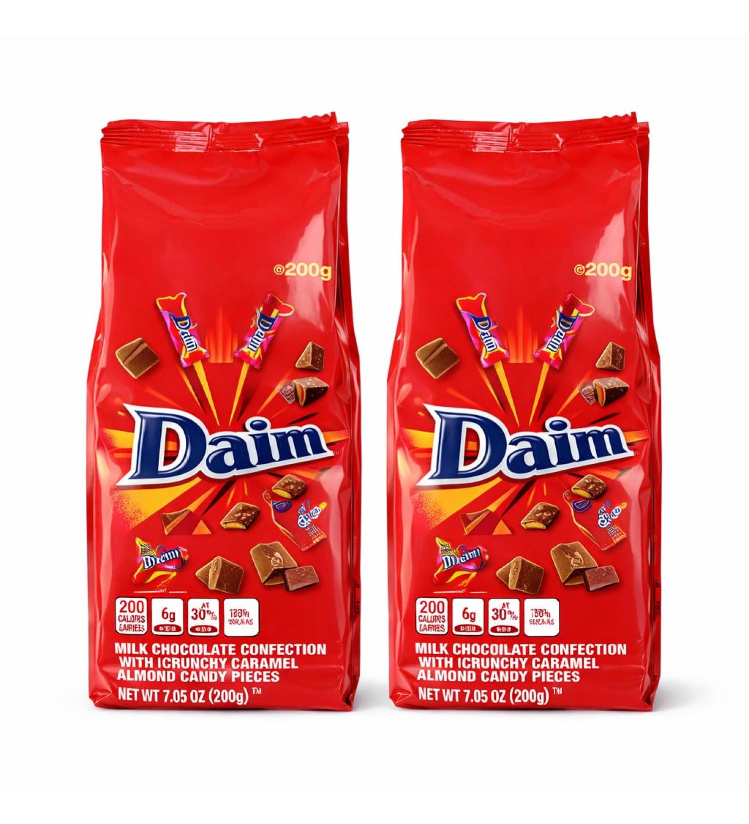 Daim Lot de 2 sachets de chocolat Daim emball s individuellement 200 g