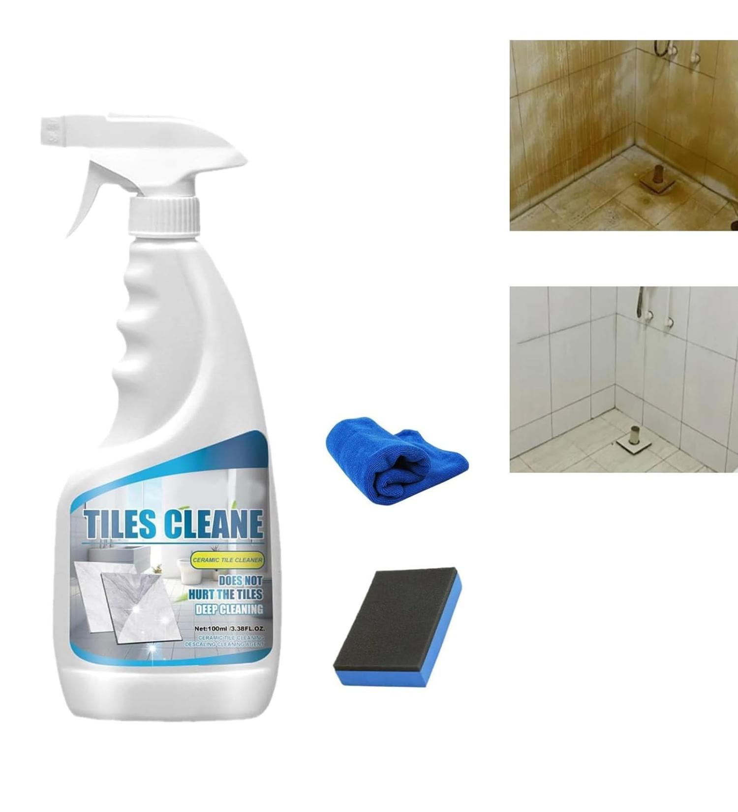 Tile Grout Cleaner Sprayer Ceramic Floor Tile Cleaner Multifunction Bathroom Descaler Cleaner Grout & Tile Clean Heavy Duty Cleaning Spray Stubborn Stains Cleaner for Kitchen and Bathroom (1pcs) - Buy Online on GoSupps.com