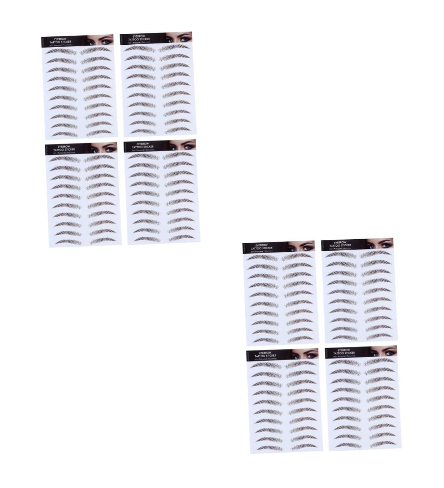 Beavorty 8 Pcs Eyebrow Stickers False Eyebrows Sticker Hair Artificial Eyebrow 4d Make up Transfer Stickers - Buy Online on GoSupps.com