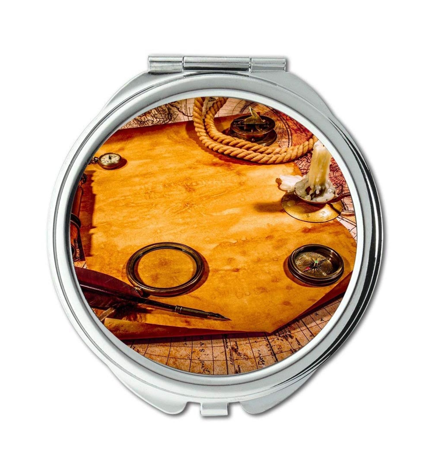 YENDOSTEEN Mirror makeup mirror Map Wallpaper map virginia Pocket Mirror portable mirror - Buy Online on GoSupps.com
