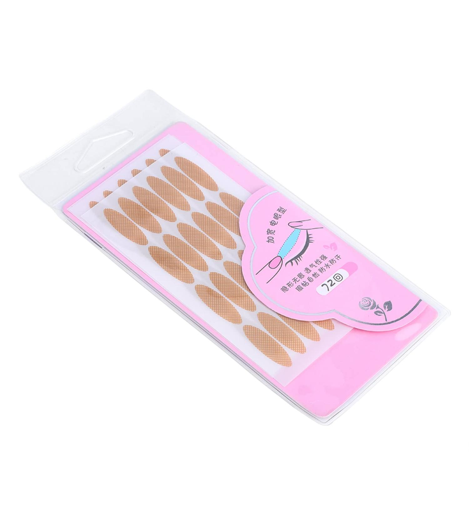 Yctze 72 Pairs Invisible Eyelid Tape for Hooded Eyes Half Round Shape Double Eyelid Adhesive Sticker Eye Lifter Strips Makeup Tool and Accessories - Buy Online on GoSupps.com