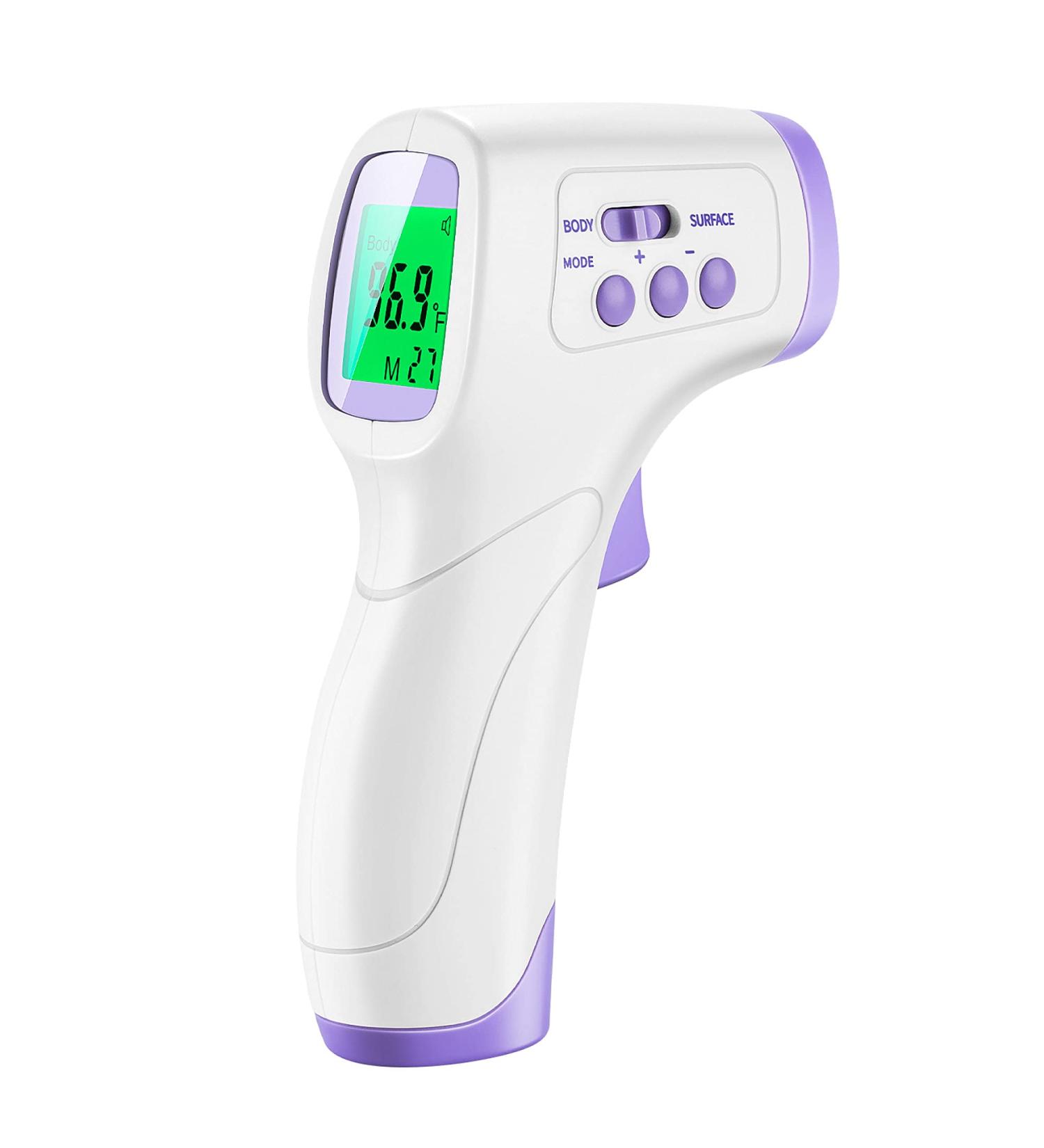 Fedciory Mini No Touch Infrared Forehead Thermometer - Digital Touchless Thermometer for Baby, Kids, Adults - Non Contact Fever Temperature Gun with 3-Color Backlight LCD Screen - Buy Online on GoSupps.com