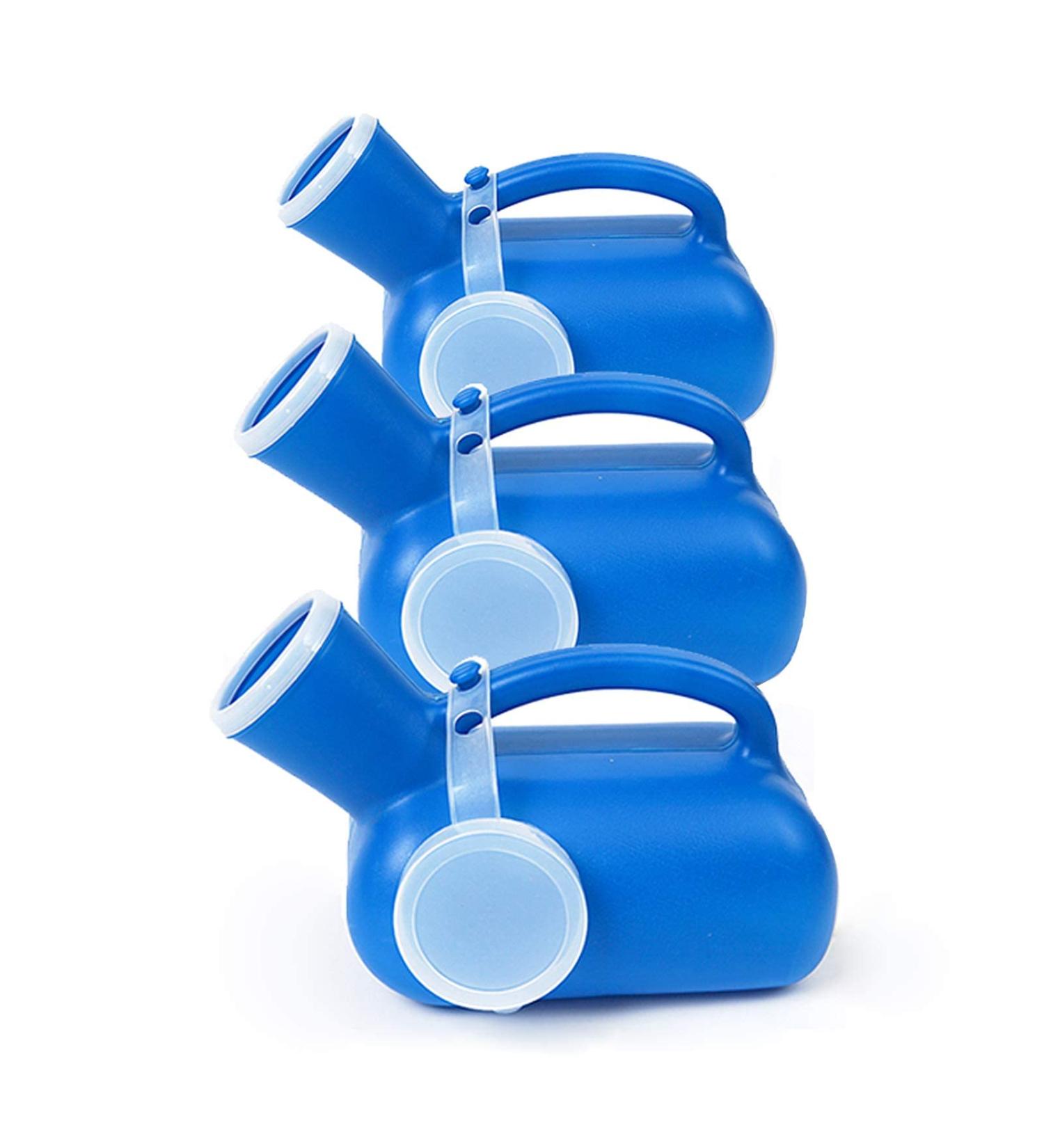 4 Pcs 1000ml Urine Bottle Portable Urinal Pee Bottles Car Emergency Toilet for Elderly Men Camping Travel (Blue) Happy - Buy Online on GoSupps.com