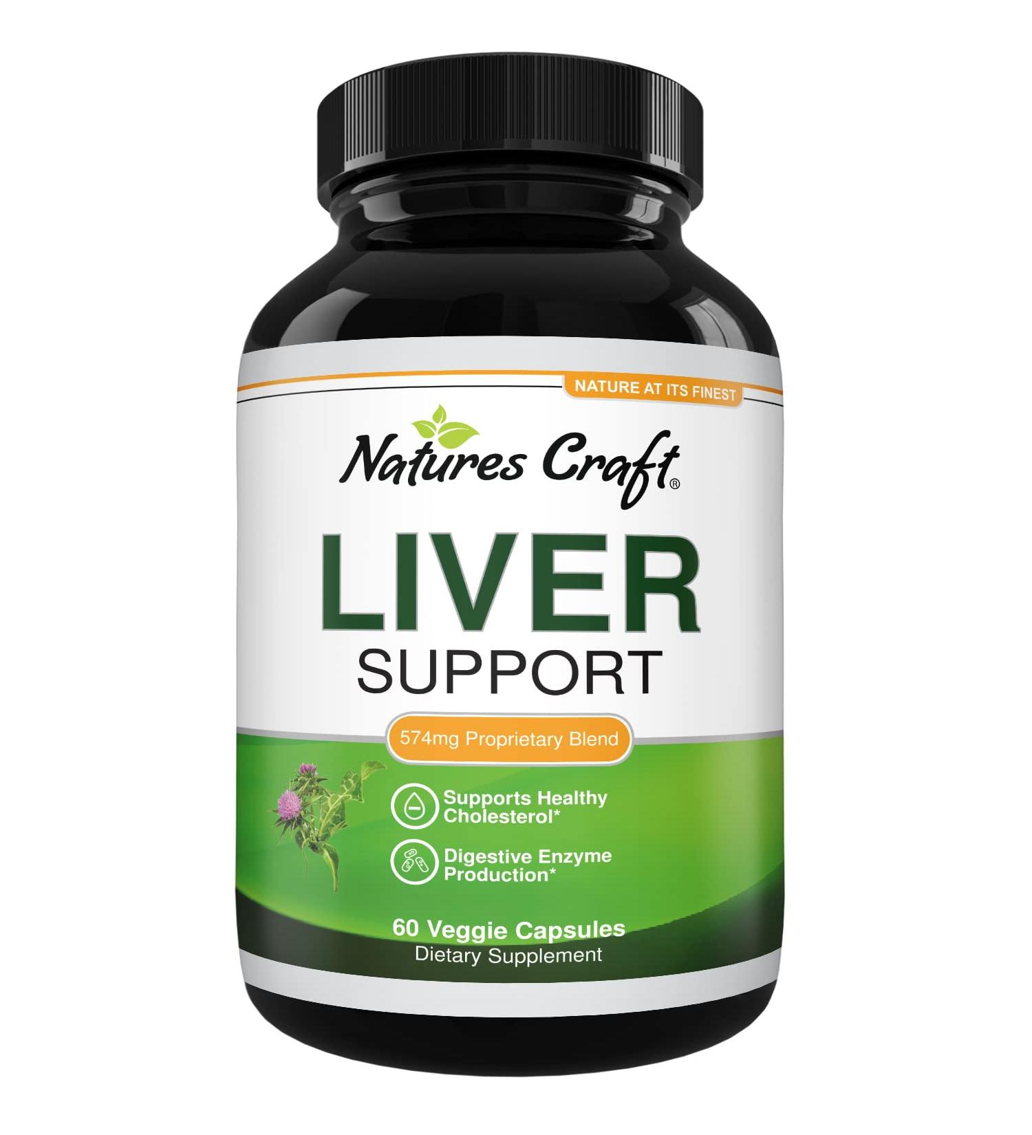 Natures Craft Milk Thistle Liver Detox Pills - Liver Support Supplement with Dandelion Root & Artichoke Extract - Liver Cleanse Detox Formula - Buy Online on GoSupps.com