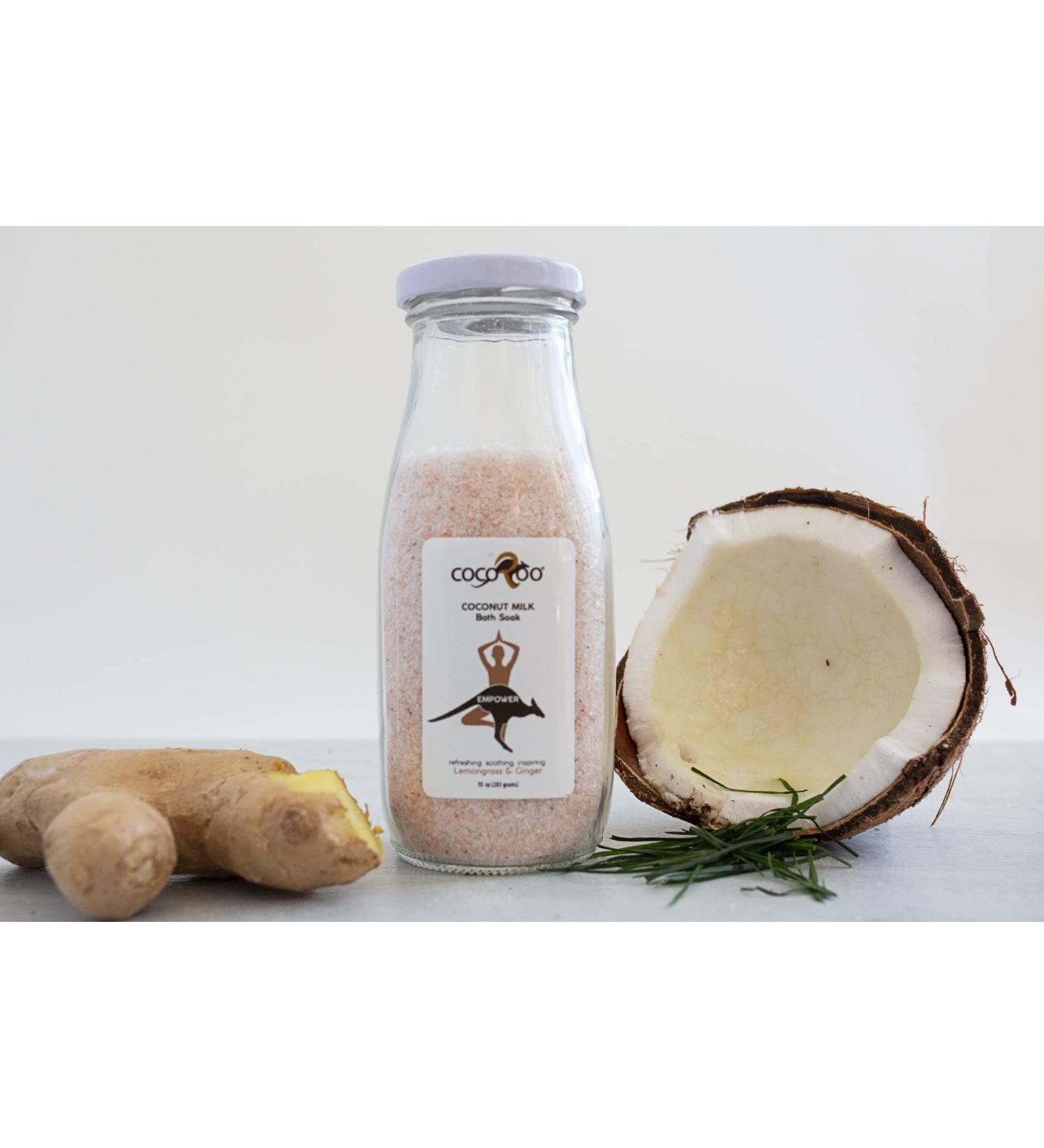 Coconut Milk Bath Soak - Empower - Lemongrass & Ginger - 10 Ounce