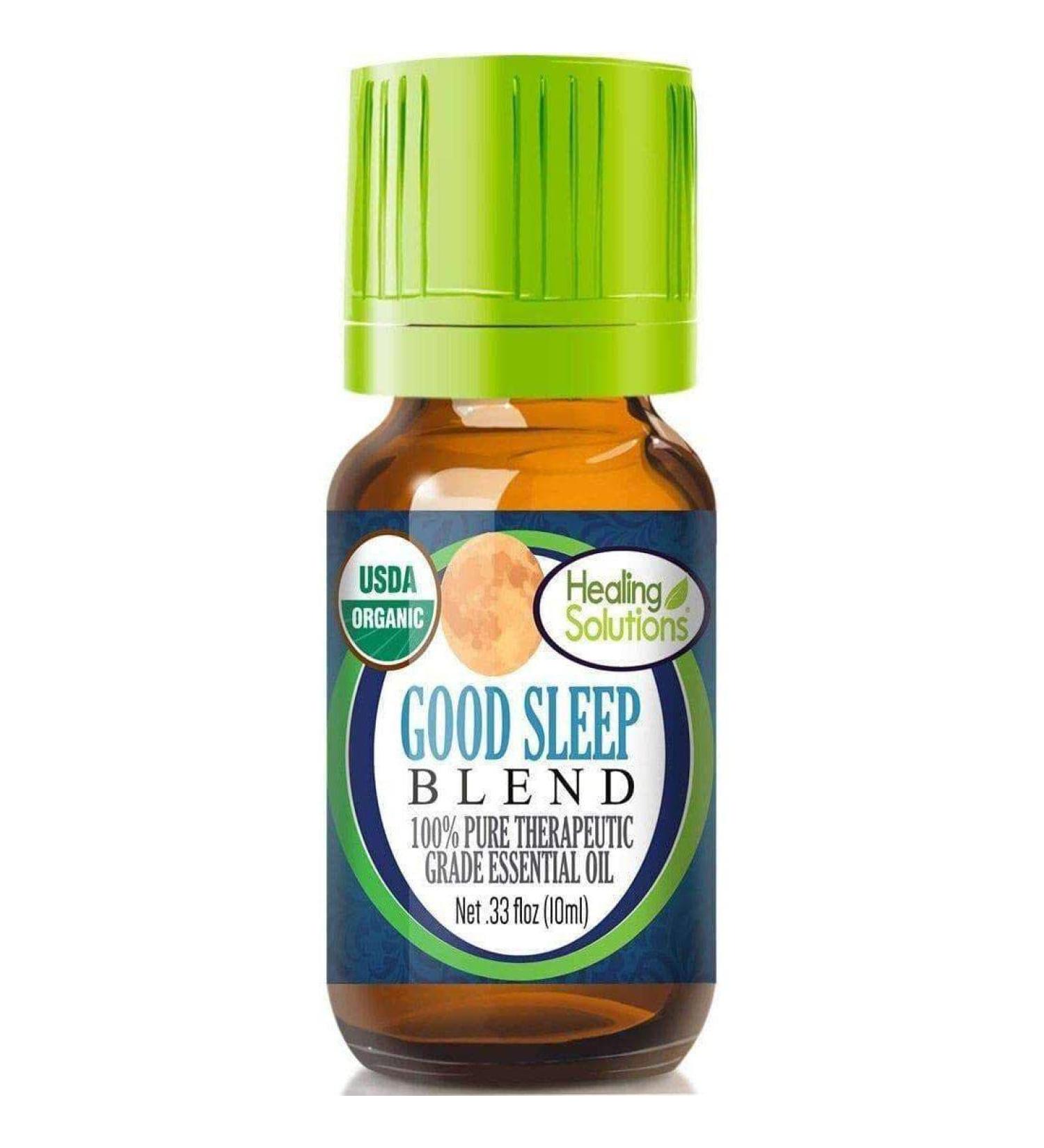 Healing Solutions Sleep Essential Oils 10 ml (0.33 oz) - Organic Pure Undiluted - Relaxation Dream Blend for Diffuser Sleep Aid - Buy Online on GoSupps.com