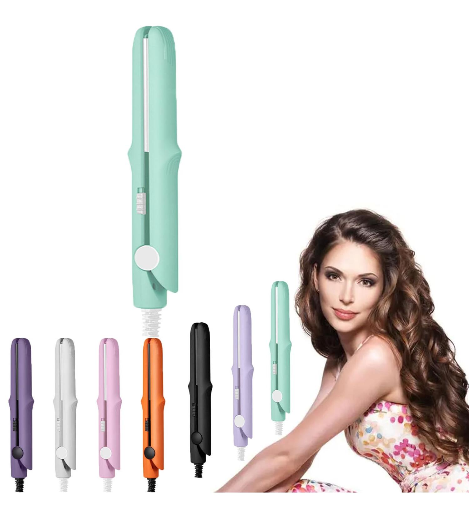 Gadgetcab Curling Iron Gadgetcab Mini Curling Iron Small Travel Curling Iron 2-in-1 Mini Curling Wand & Flat Iron Hair Straightener Portable Travel Curling For All Hair Types (Green) - Buy Online on GoSupps.com
